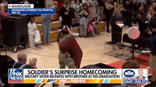 Military sister reunites with brother at his graduation after serving overseas - Fox News