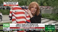 Liz Claman shows off Nike's Team USA's World Cup jersey