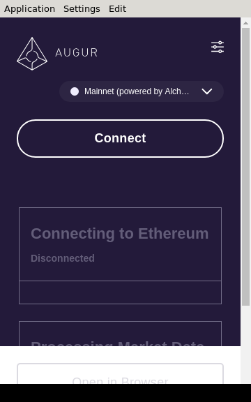 Screenshot of Augur