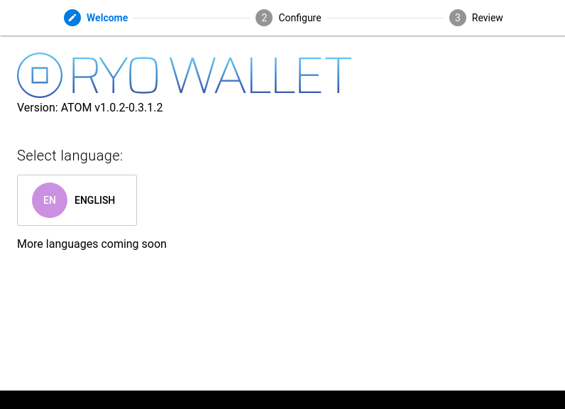 Screenshot of RyoWallet