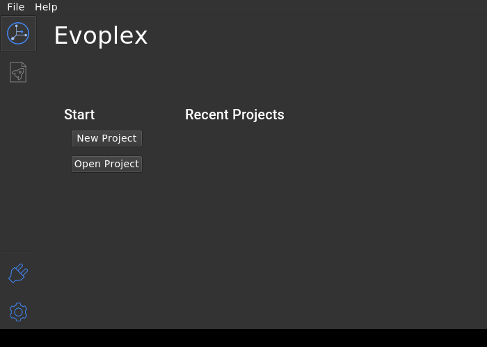 Screenshot of evoplex
