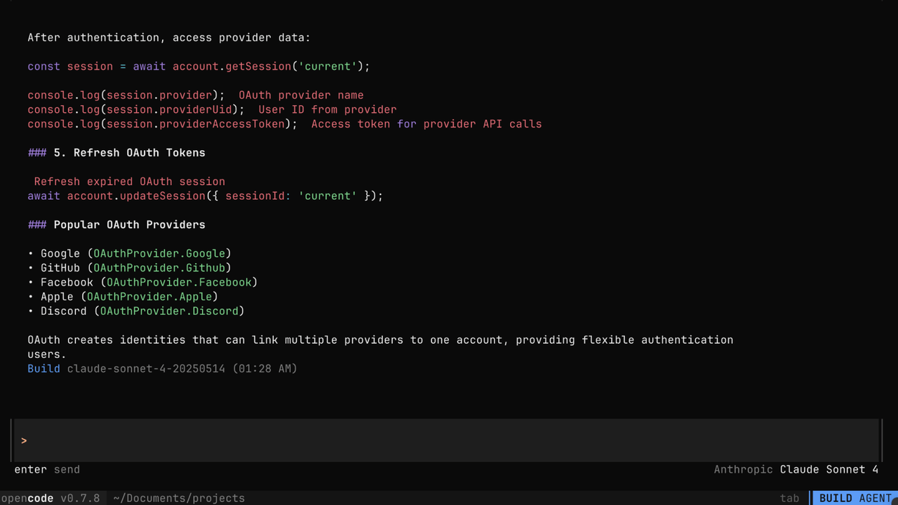 Implement OAuth authentication in Appwrite