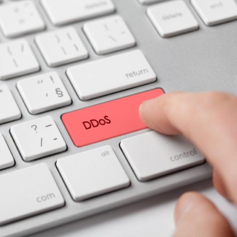 keyboard containing DDoS key