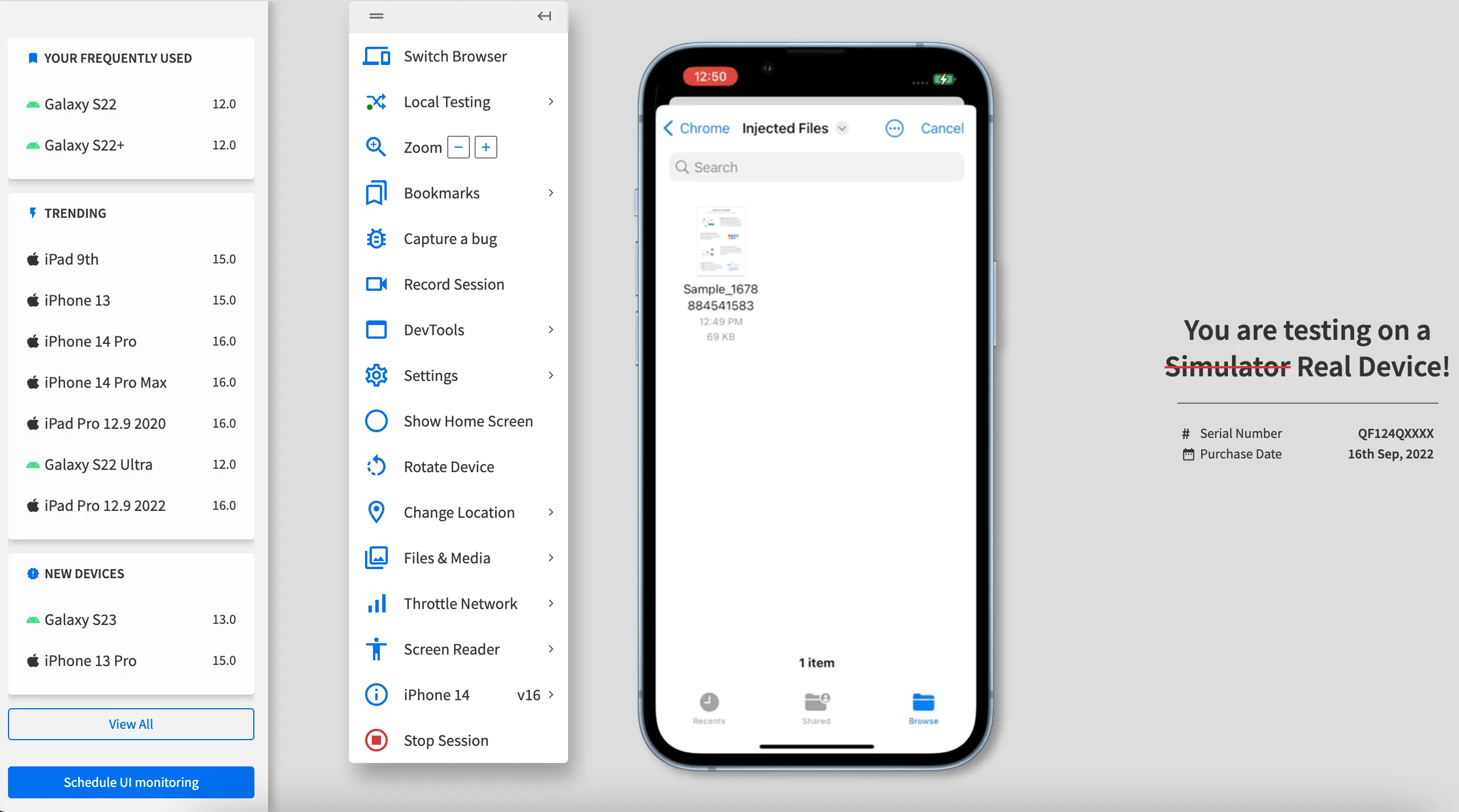 Your file is uploaded to the sample website