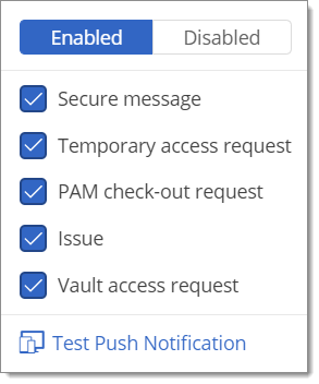 Choose which notifications to push to your mobile device