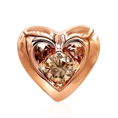 SI1 Argyle-Rose de France-Brillant-Goldanhänger