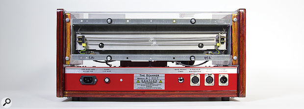 In addition to the front-panel instrument input and output, there are line and pedal inputs on the rear.