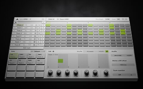 Rapid Flow omniGRID MIDI sequencer microtiming shuffle plug-in