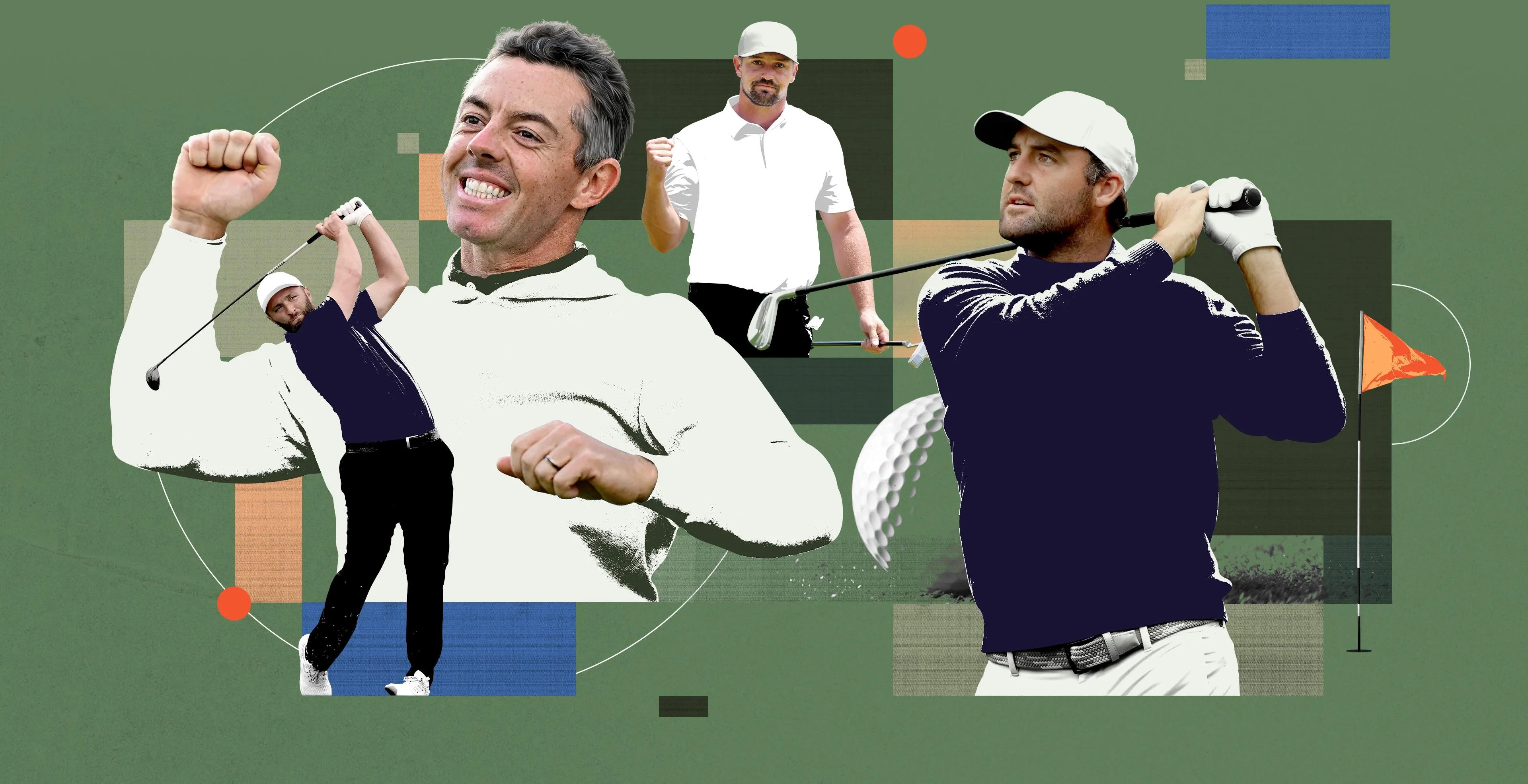 web-highest paid golfer ryder cup 2025-Illustration by Alice Lagarde for Forbes-credit-Photos by Jan Kruger:Stringer:Getty Images; Sam Barnes:Getty Images; Kevin C. Cox:Getty Images; Mike Mulholland:Stringer:Getty Images