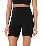 Amazon Essentials Women's Active FormFlex Buttery Soft High Waist 7" Biker Shorts with Pockets