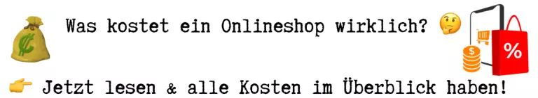 onlineshop kosten