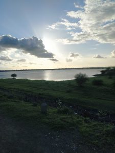 Beautiful natural lake view.

