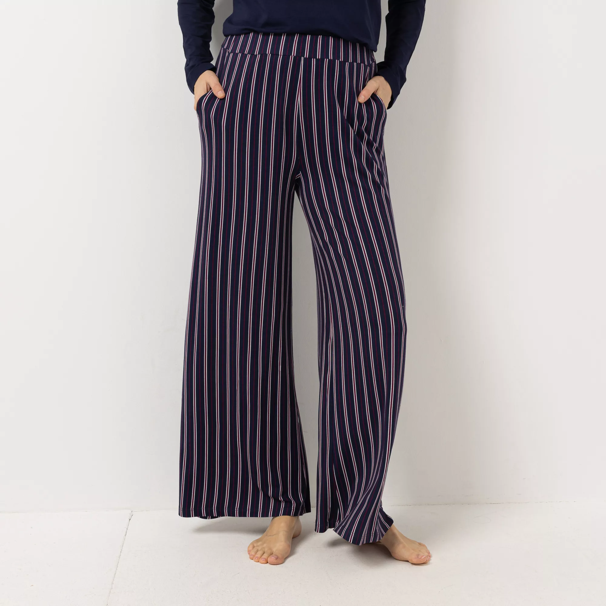  VIA MILANO Lingerie Hose, knöchellang Rundumdehnbund bedruckt