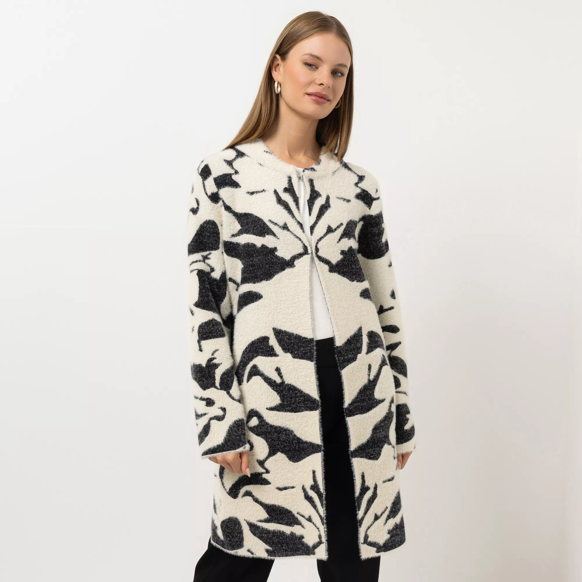 STEFFEN SCHRAUT Cardigan offene Front Strukturstrick figurumspielend