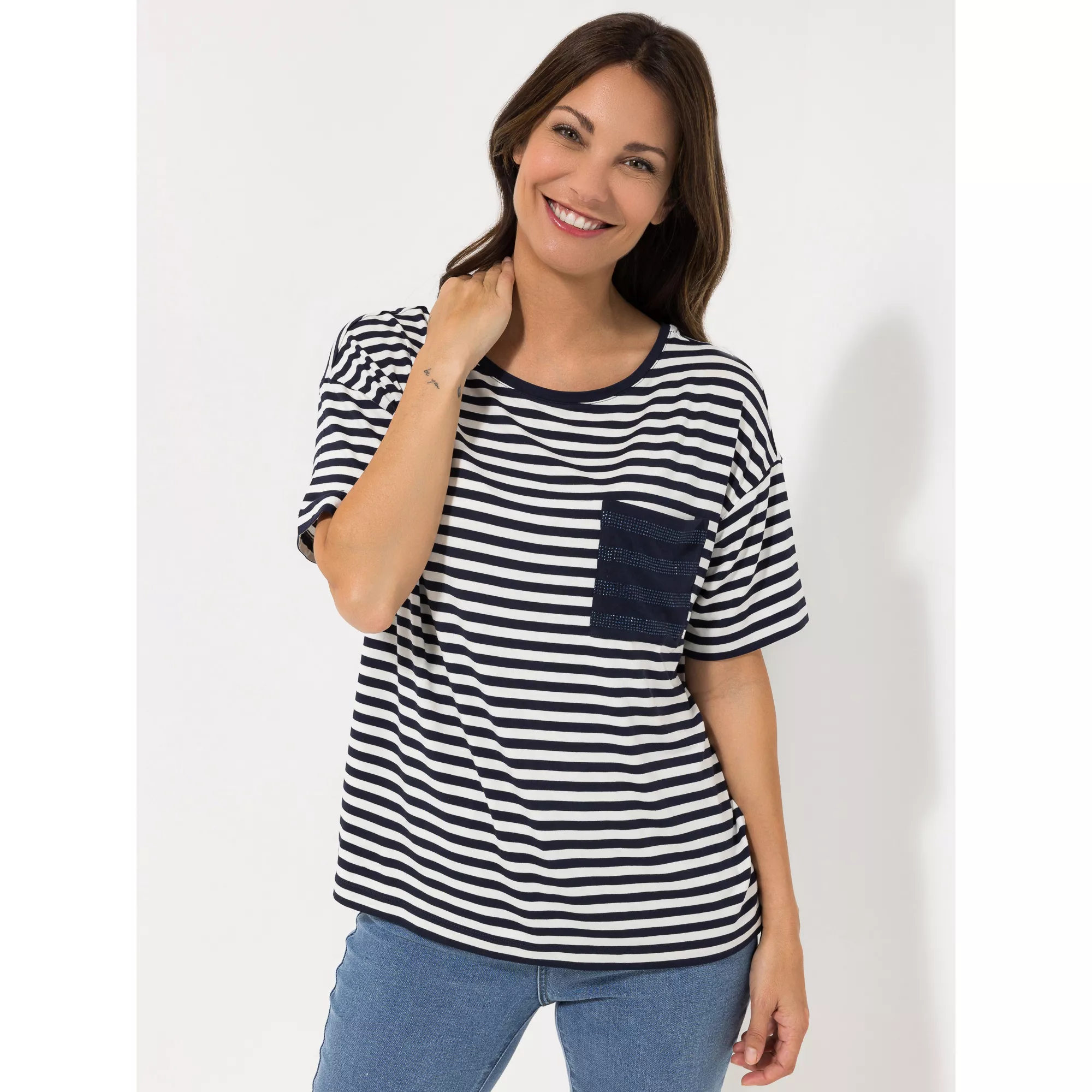 STEFFEN SCHRAUT Shirt Los Cabos 1/2-Arm aufgesetzte Tasche leger weit - Oversize