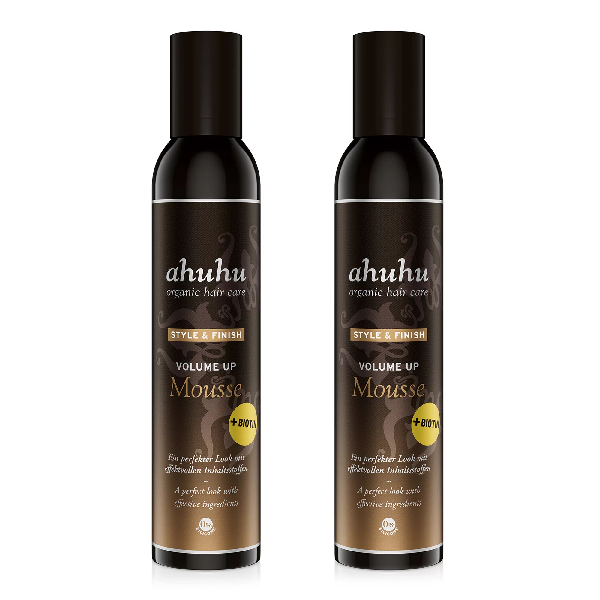 ahuhu organic hair care Volume Up Mousse + Biotin 2x300ml