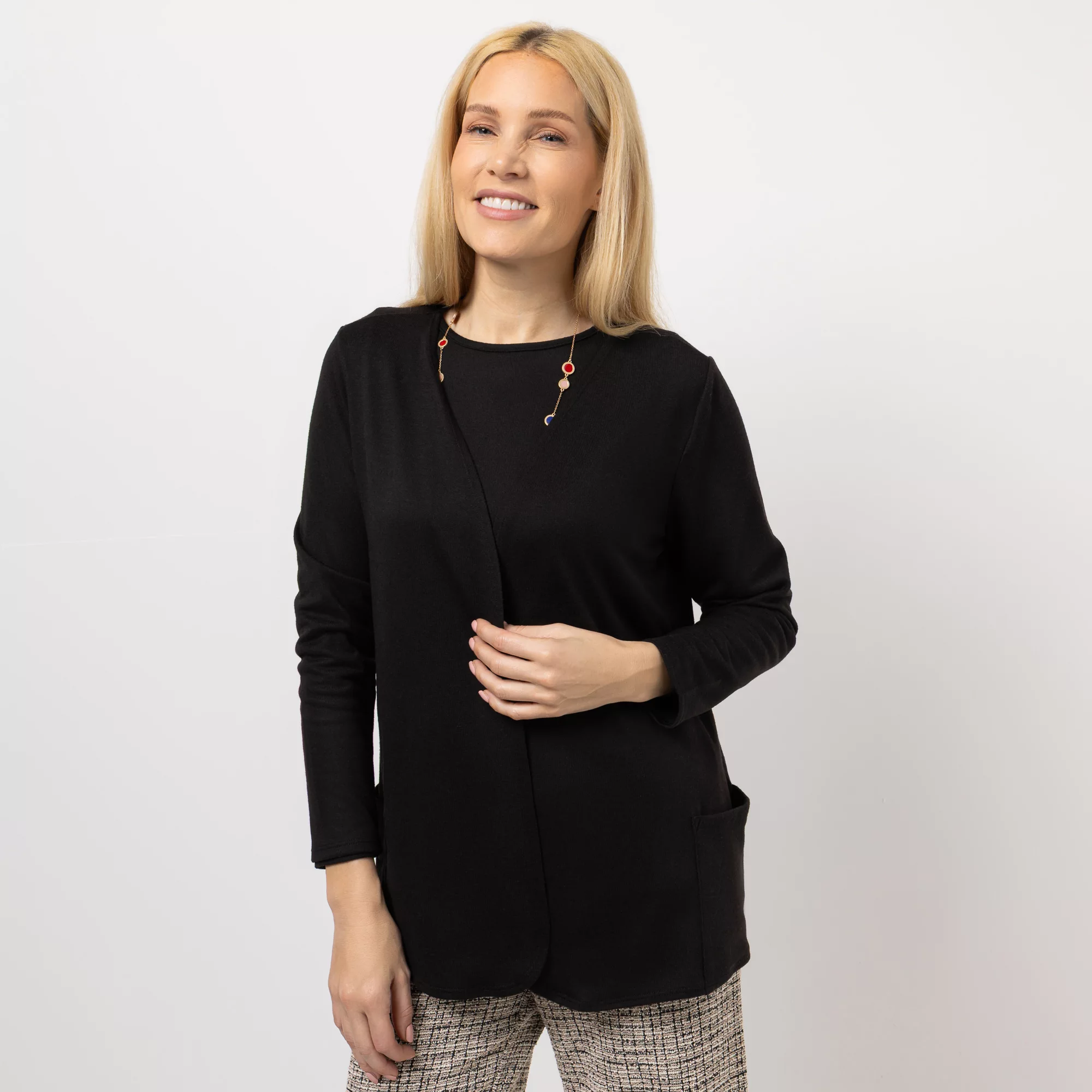 KIM & CO. Cardigan, Langarm Soft Touch Jersey Eingrifftaschen figurumspielend