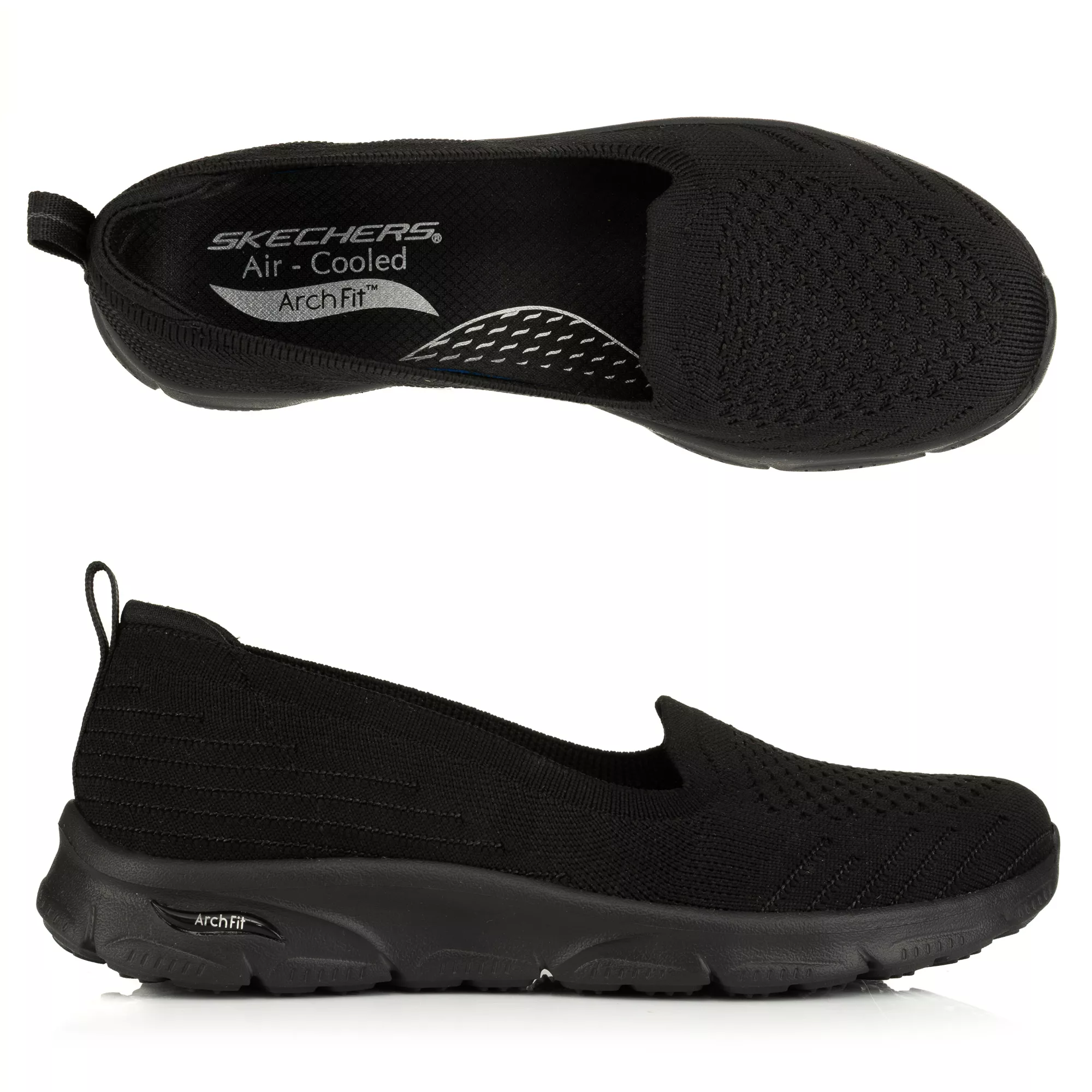 SKECHERS Damen-Ballerina Arch Fit Sunny Strick Memory Foam