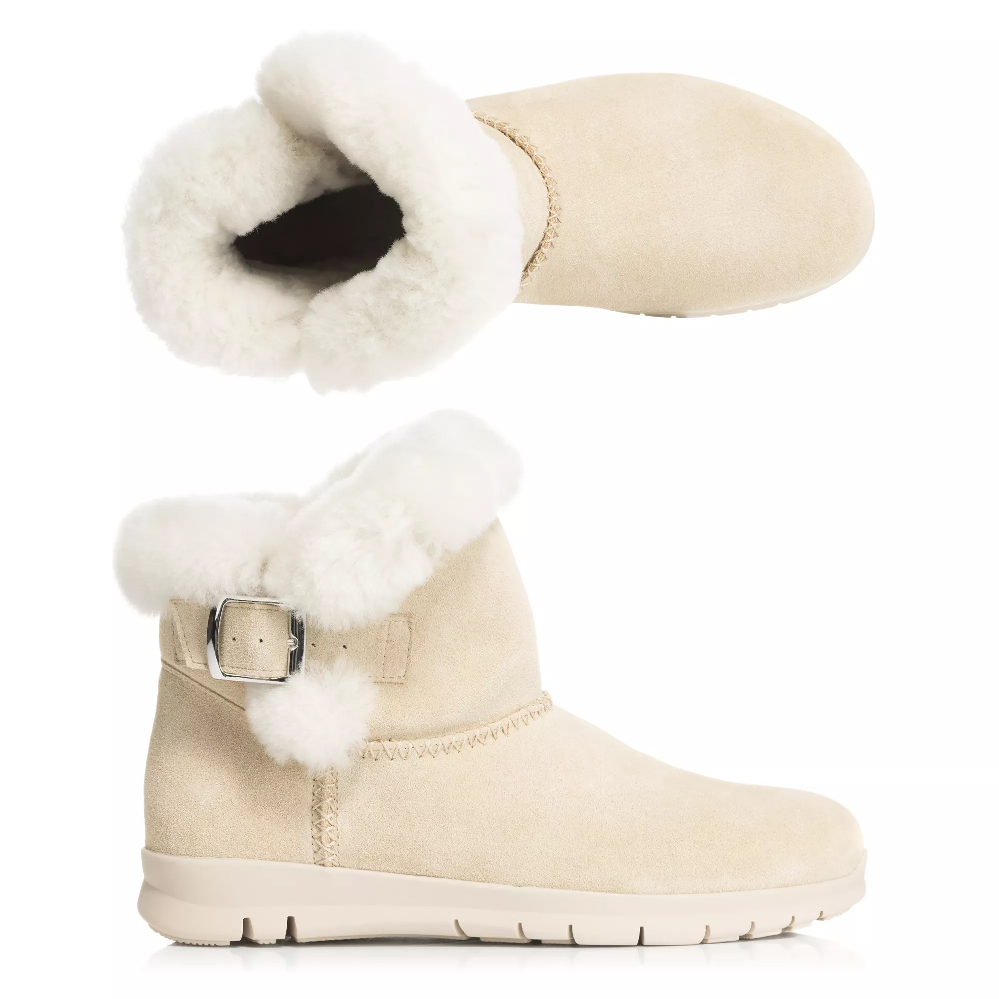 VITAFORM Damen-Stiefel Verloursleder Lammfell Sohle Free Run