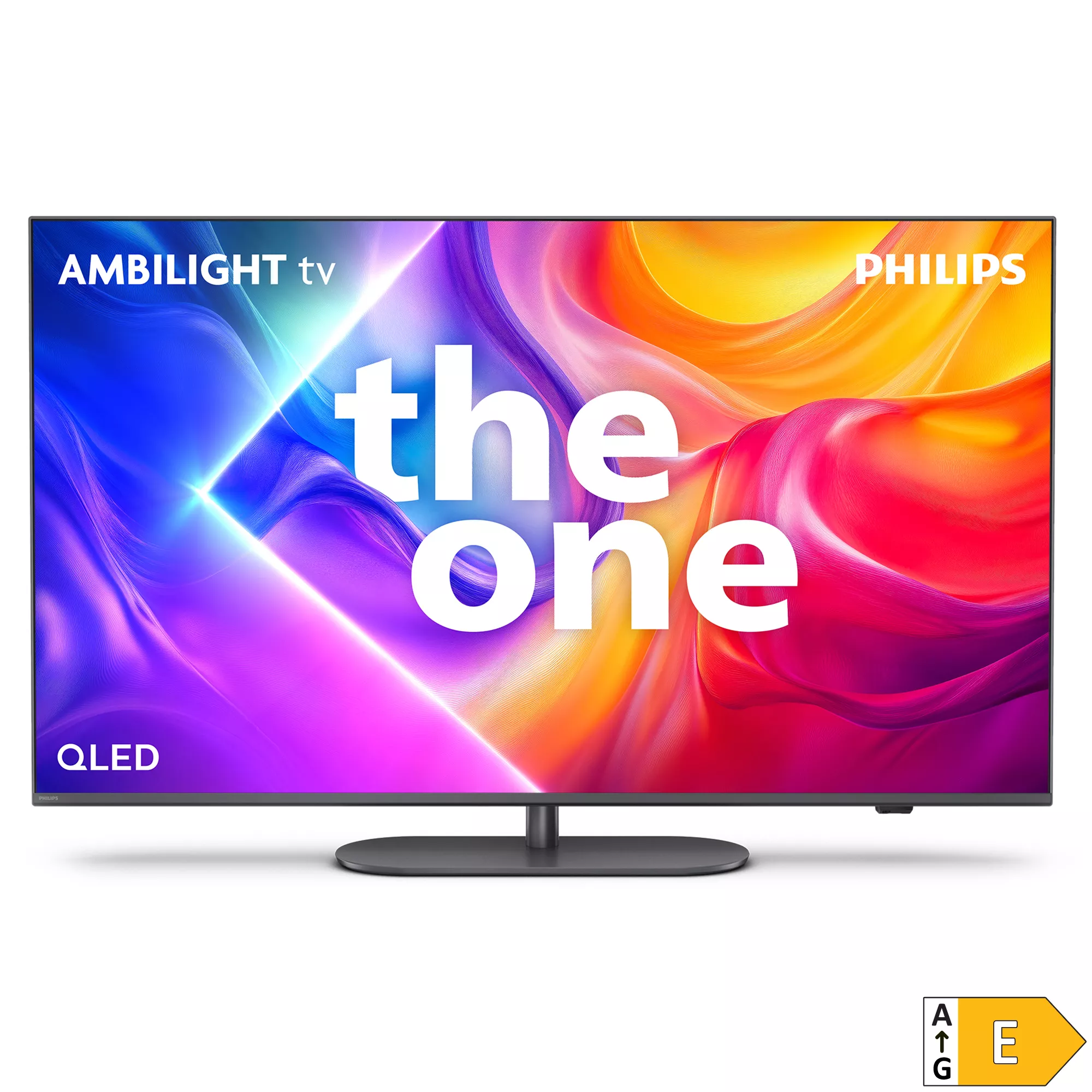 PHILIPS The One 65"/164cm 4k QLED Smart-TV, EEK E 3-seitiges Ambilight Dolby Vision/Atmos, Energieeffizienzklasse E