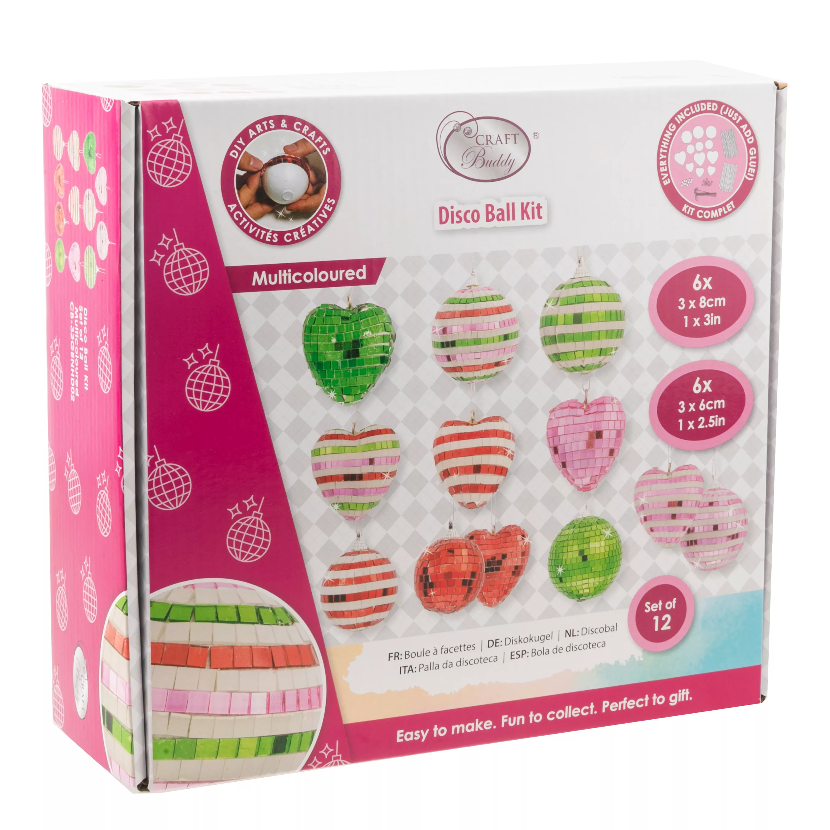 CRAFT BUDDY™ Kreativ-Set Styroporornamente & Spiegelquadrate 14tlg.