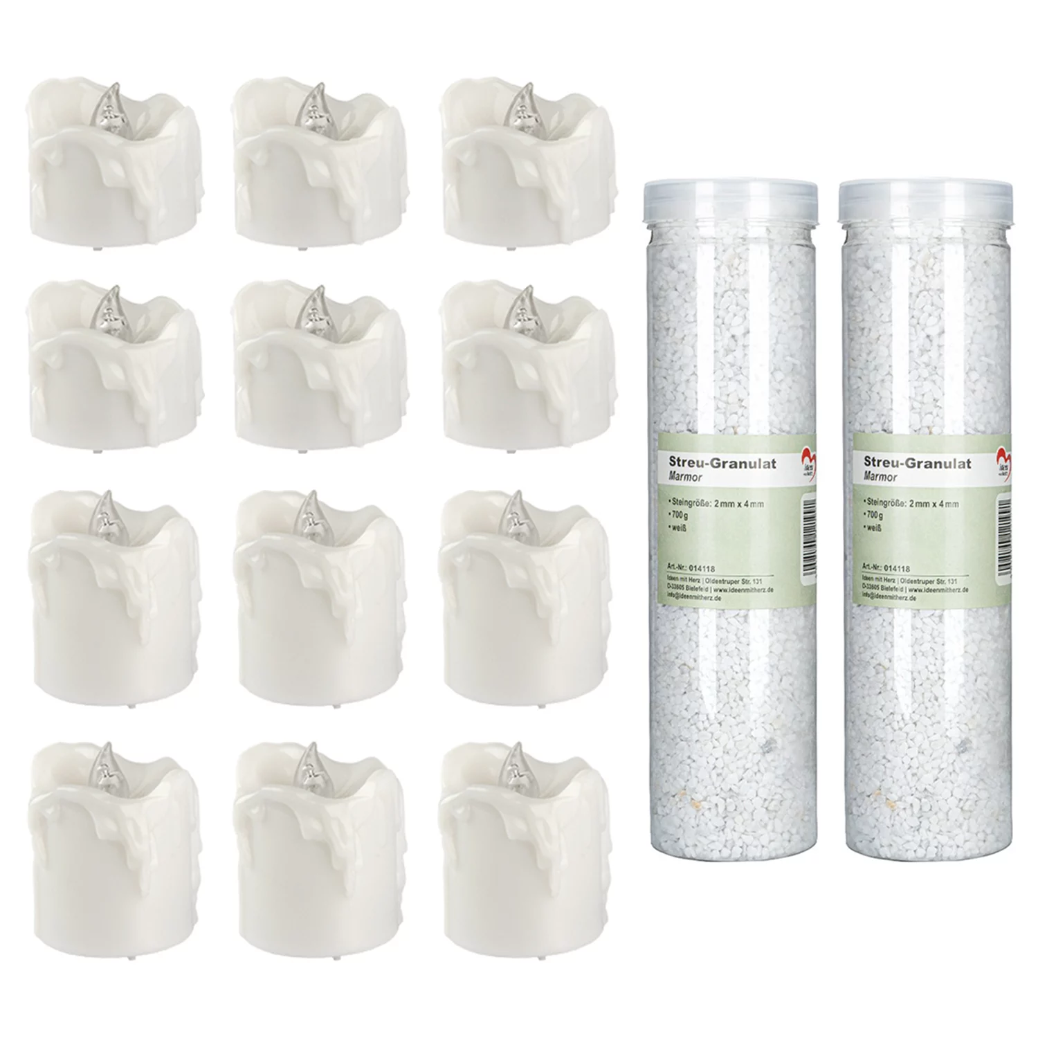 KARIN JITTENMEIER Kreativ-Set LED-Kerzen & Streu-Granulat 26tlg.