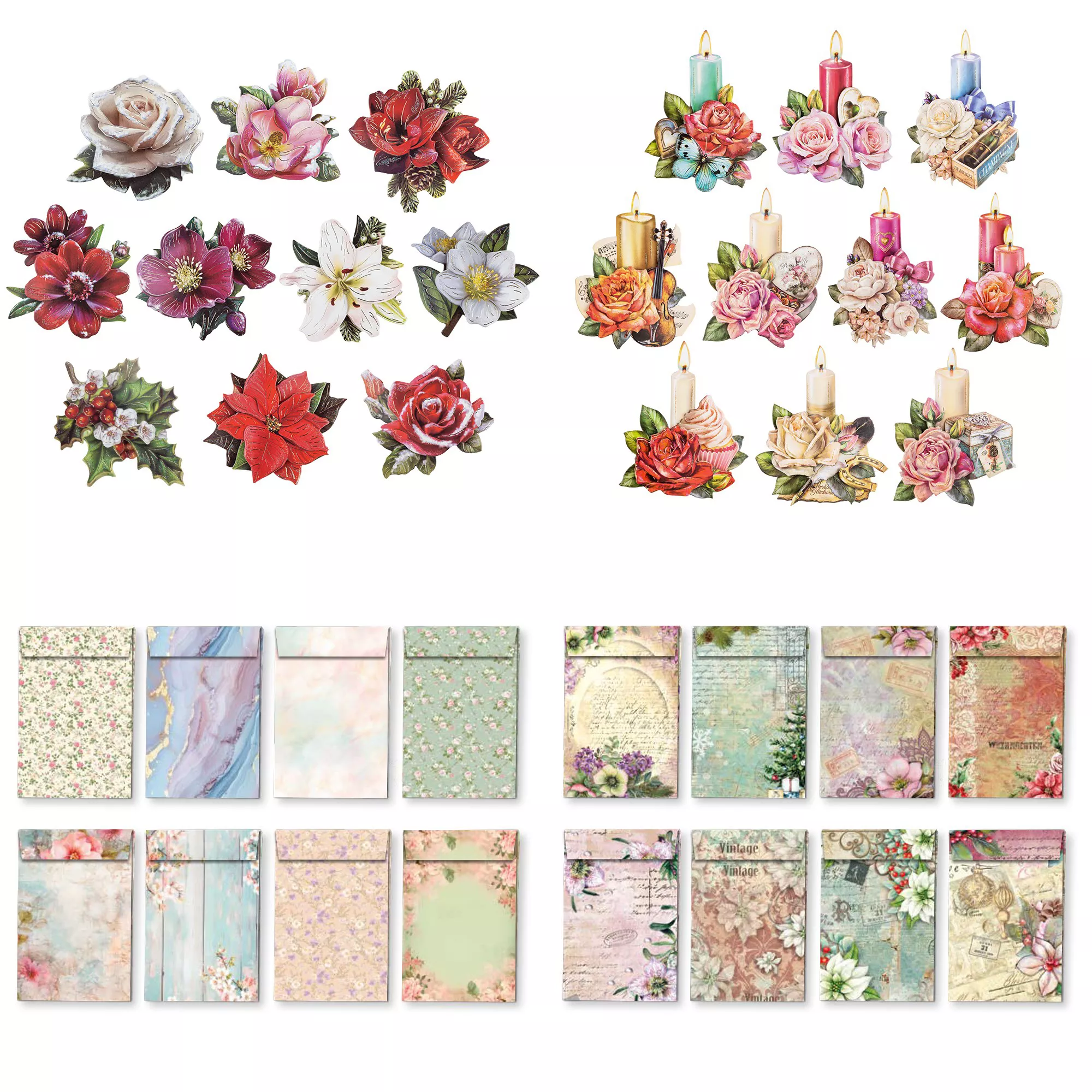 KARIN JITTENMEIER Kreativ-Set Geschenktaschen Grußkarten & 3D-Motive, 100tlg.