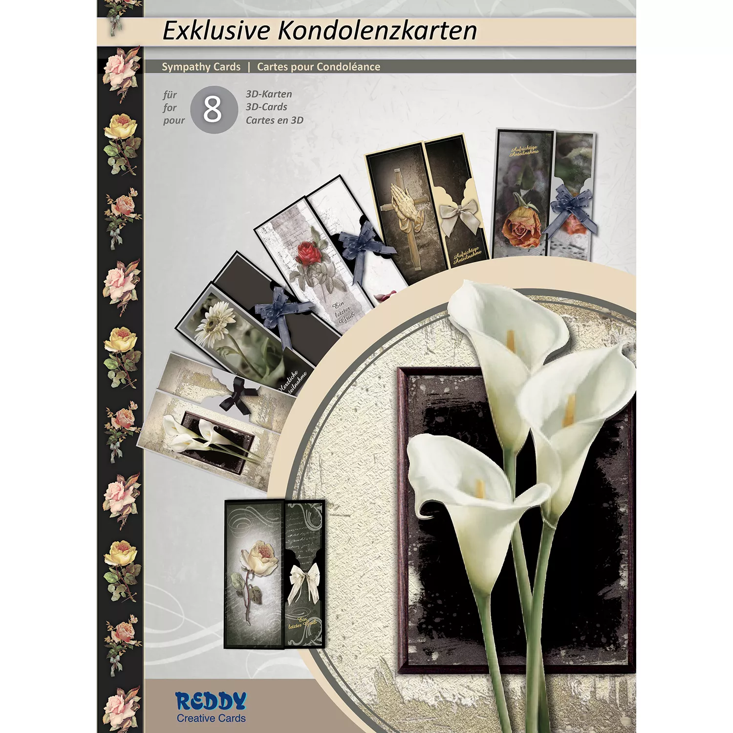 REDDY Grußkarten-Set Kondolenz inkl. Stanzbogen 27tlg.