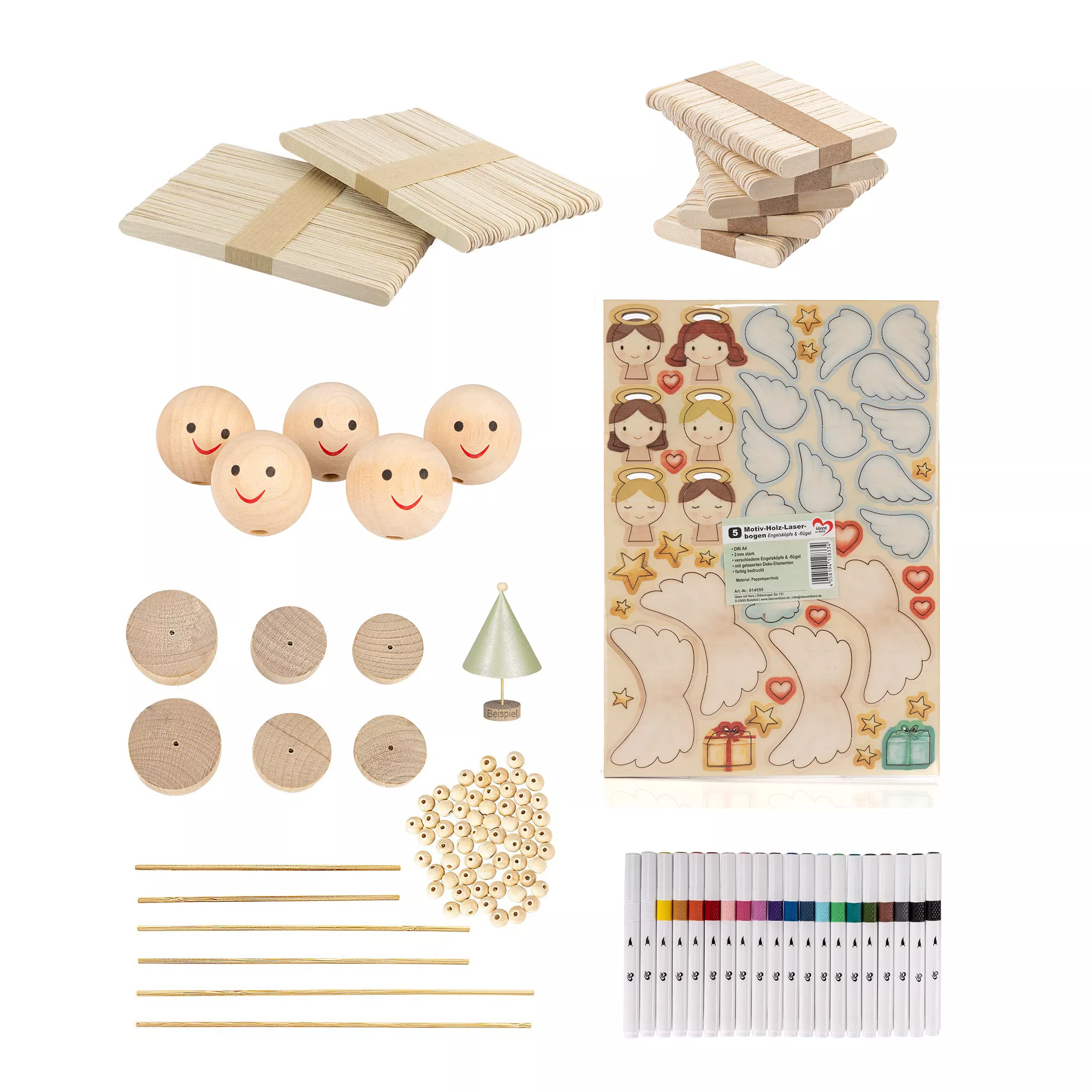 KARIN JITTENMEIER Kreativ-Set Holz Engel gestalten 38tlg.