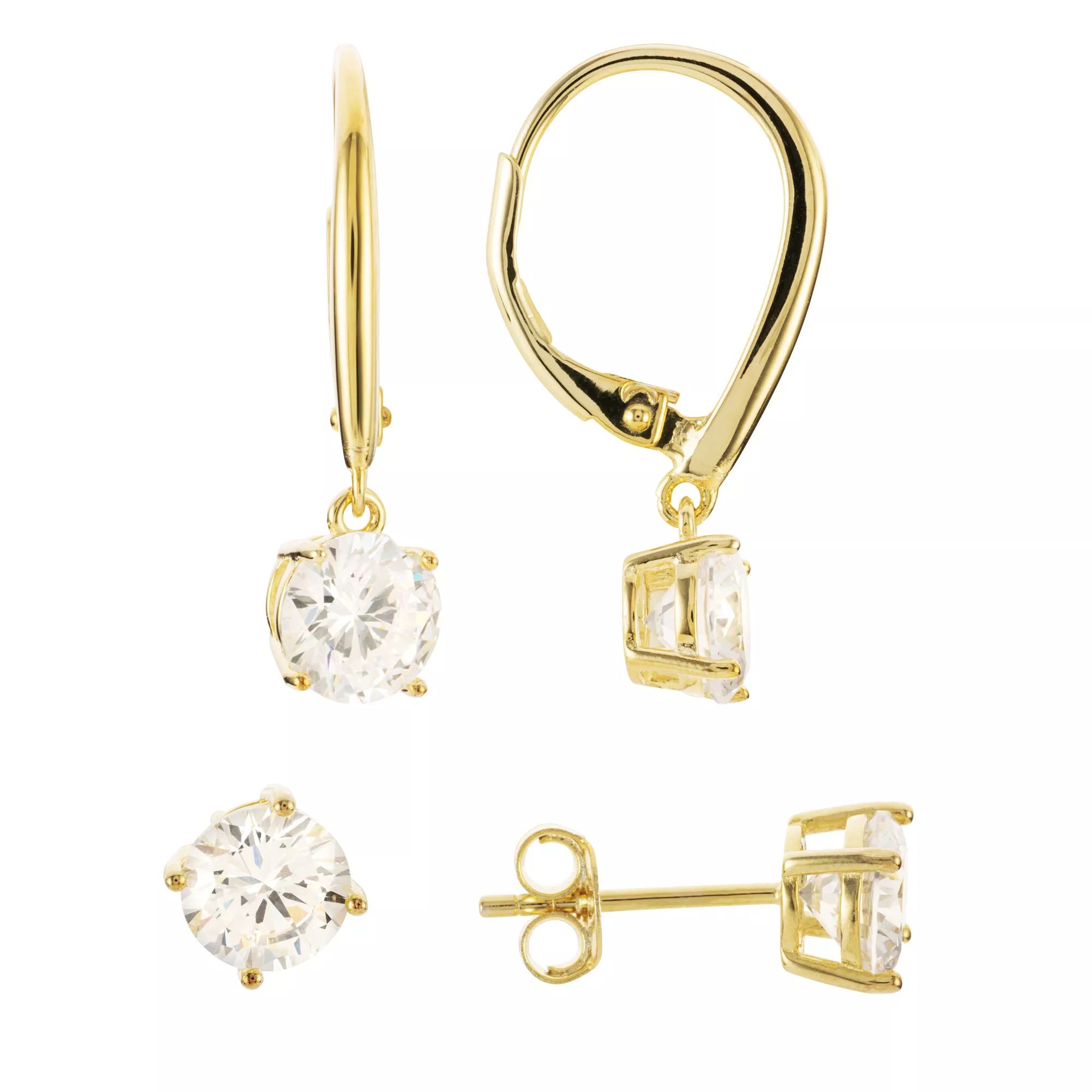  DIAMONIQUE® 2tlg. Ohrschmuck Set inkl. Schmuckbox = 4,00ct Silber 925