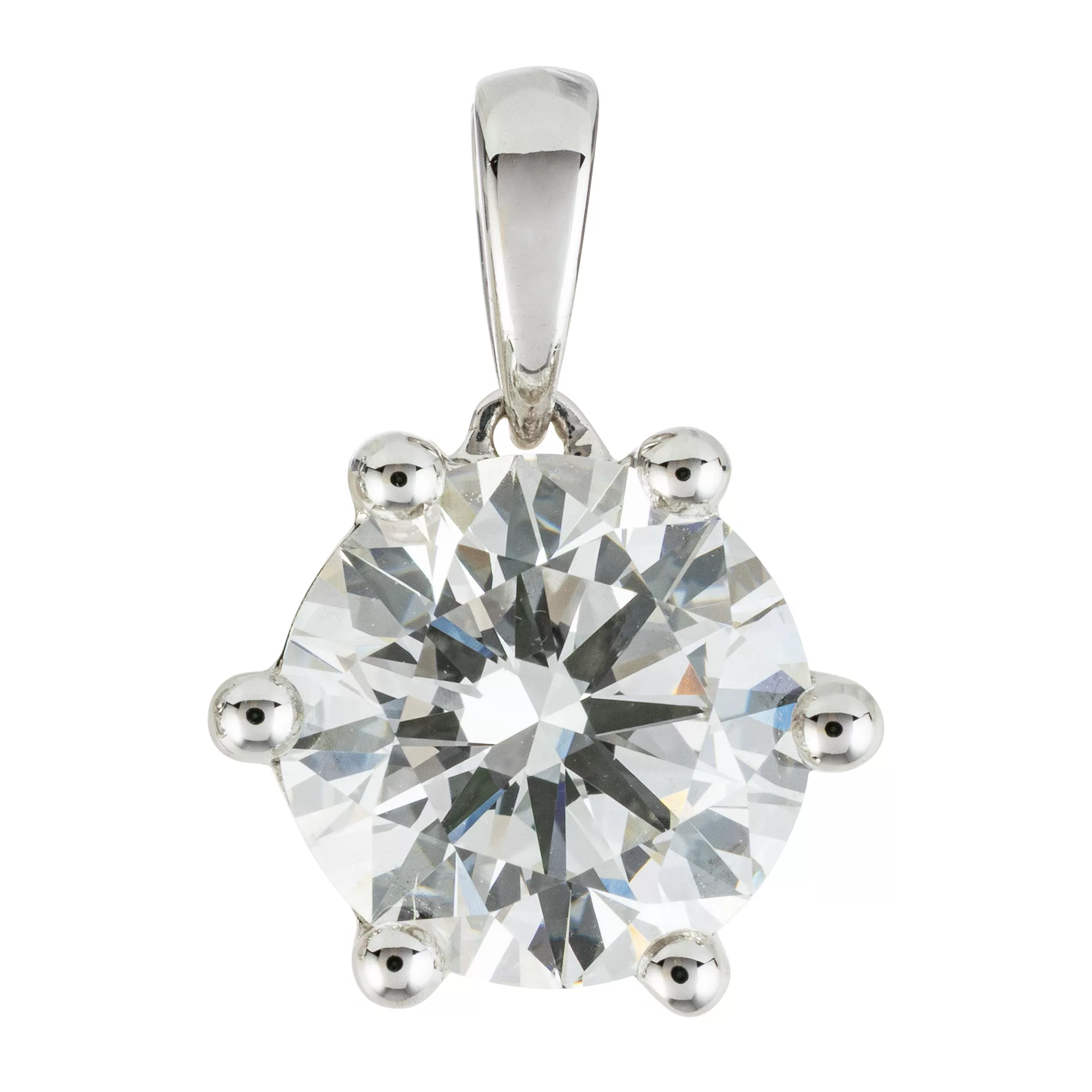 THOMAS & SOHN Lab Grown Brillant mind. 1,00ct Anhänger Silber Palladio