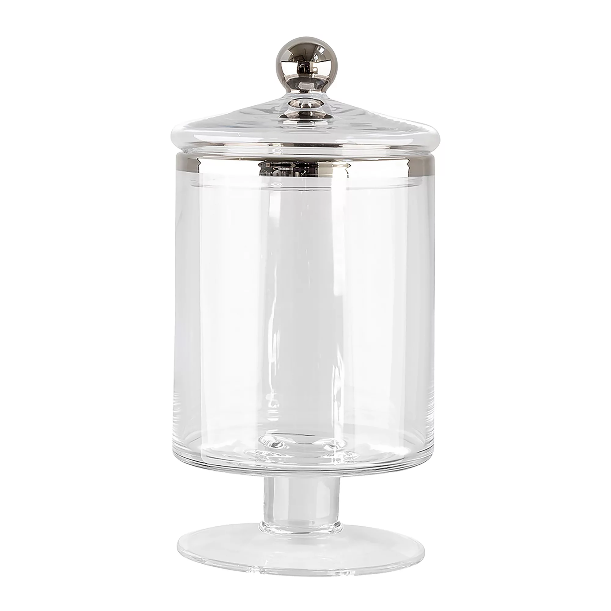 FINK Bonboniere BELINDA mit Deckel Gls mit Platinumrand Höhe 29cm, Ø 16,5cm