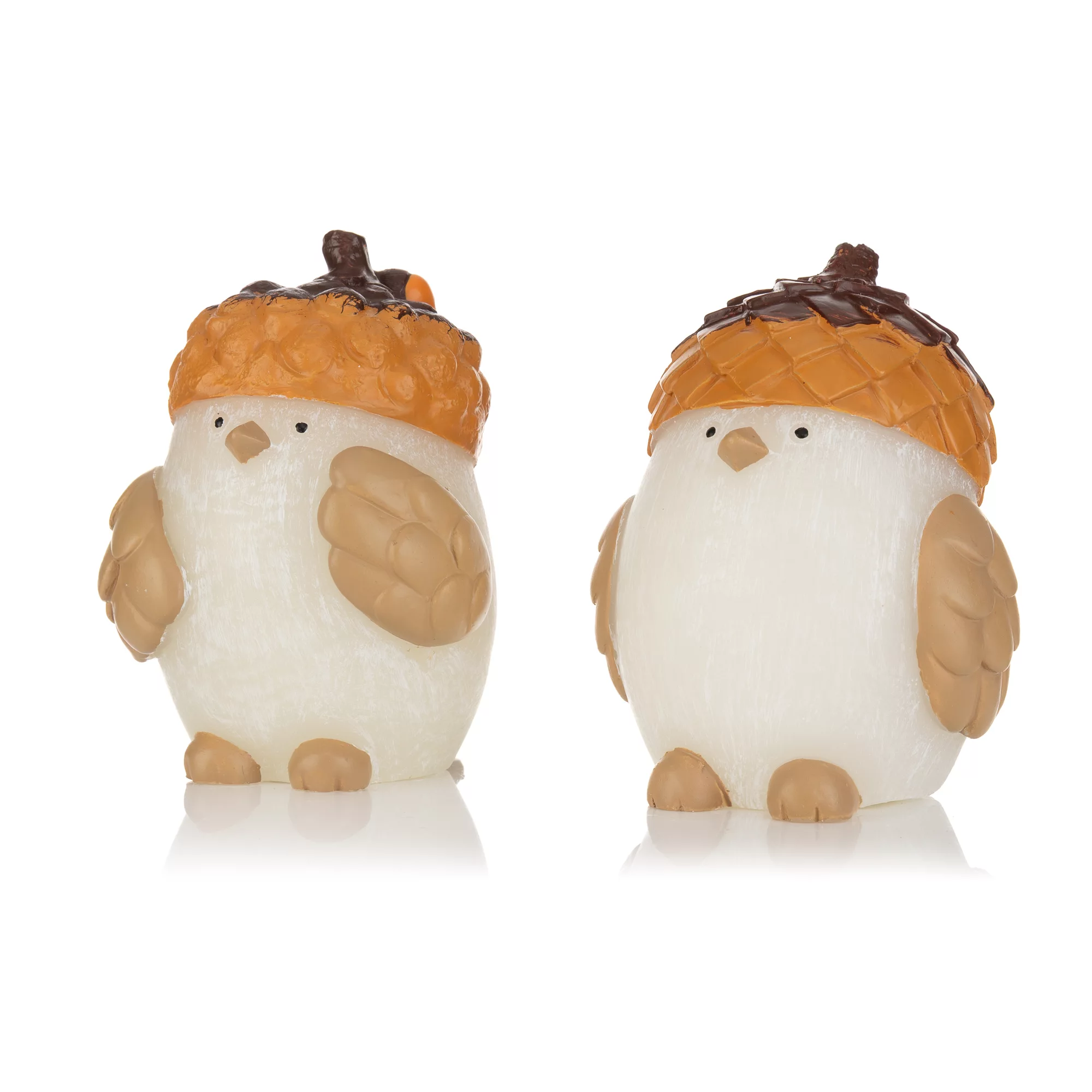 ELAMBIA 2 LED-Figurenkerzen Vögelchen 5h-Timerfunktion Höhe 12cm