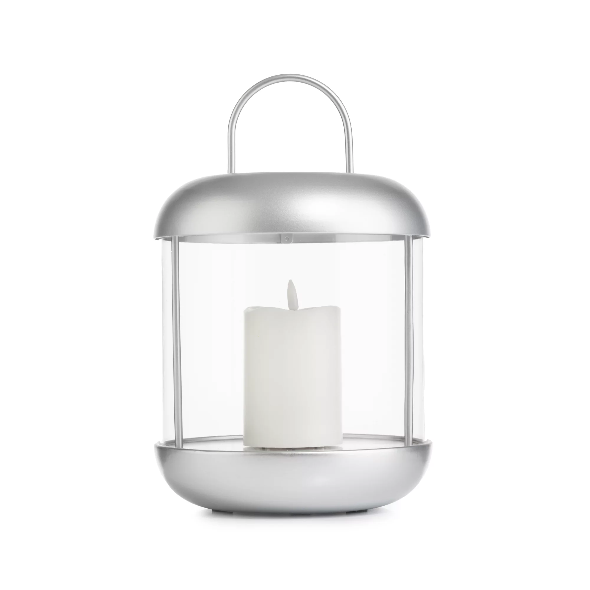 ELAMBIA Design-Laterne Acrylglas & Metall inkl. LED Kerze dekorierbar