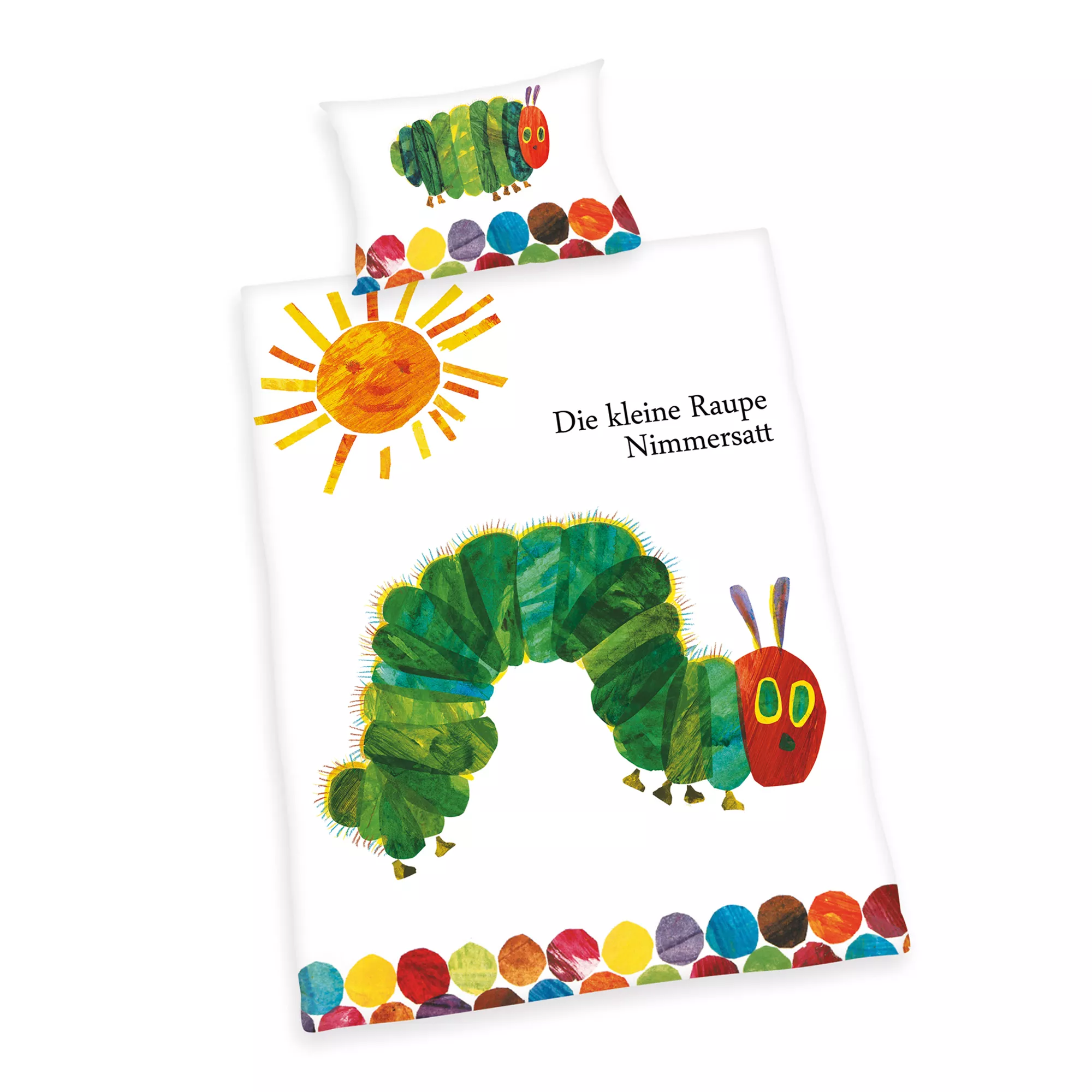Raupe Nimmersatt Wendebettwäsche Baumwoll Renforcé Einzelbett, 2tlg.