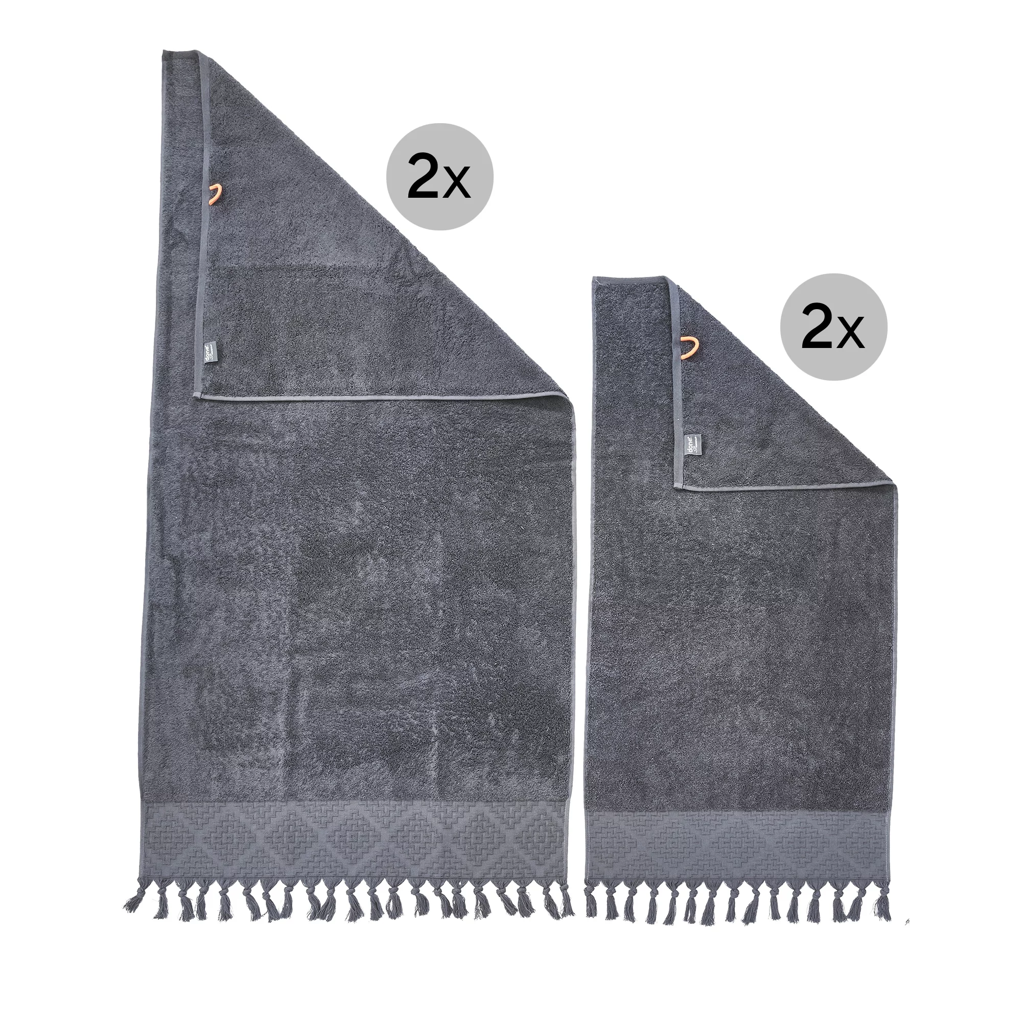 done.® 4tlg. Handtuch-Set PROVENCE BOHÈME 100% Baumwolle 50x100cm & 70x140cm