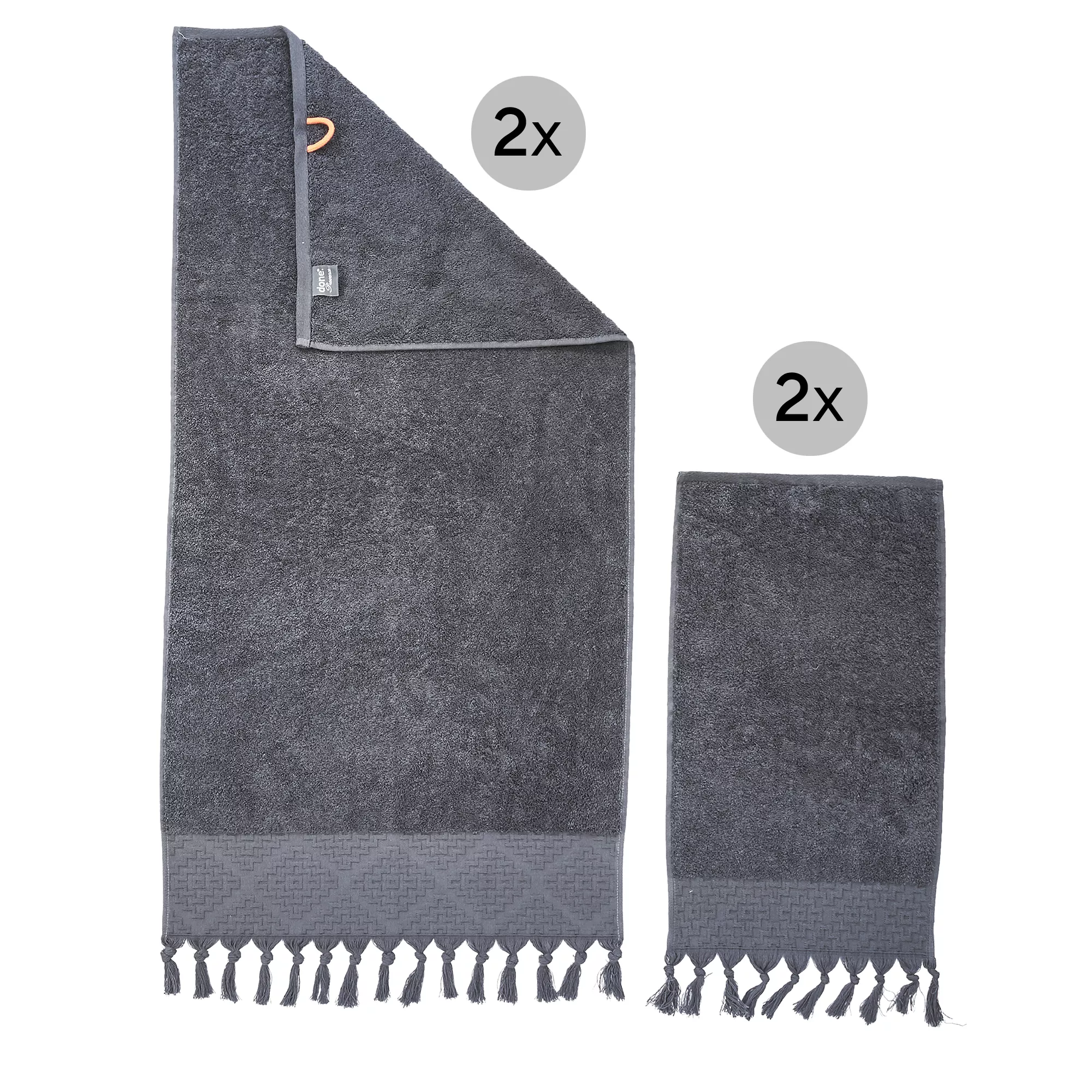 done.® 4tlg. Handtuch-Set PROVENCE BOHÈME 100% Baumwolle 30x50cm & 50x100cm