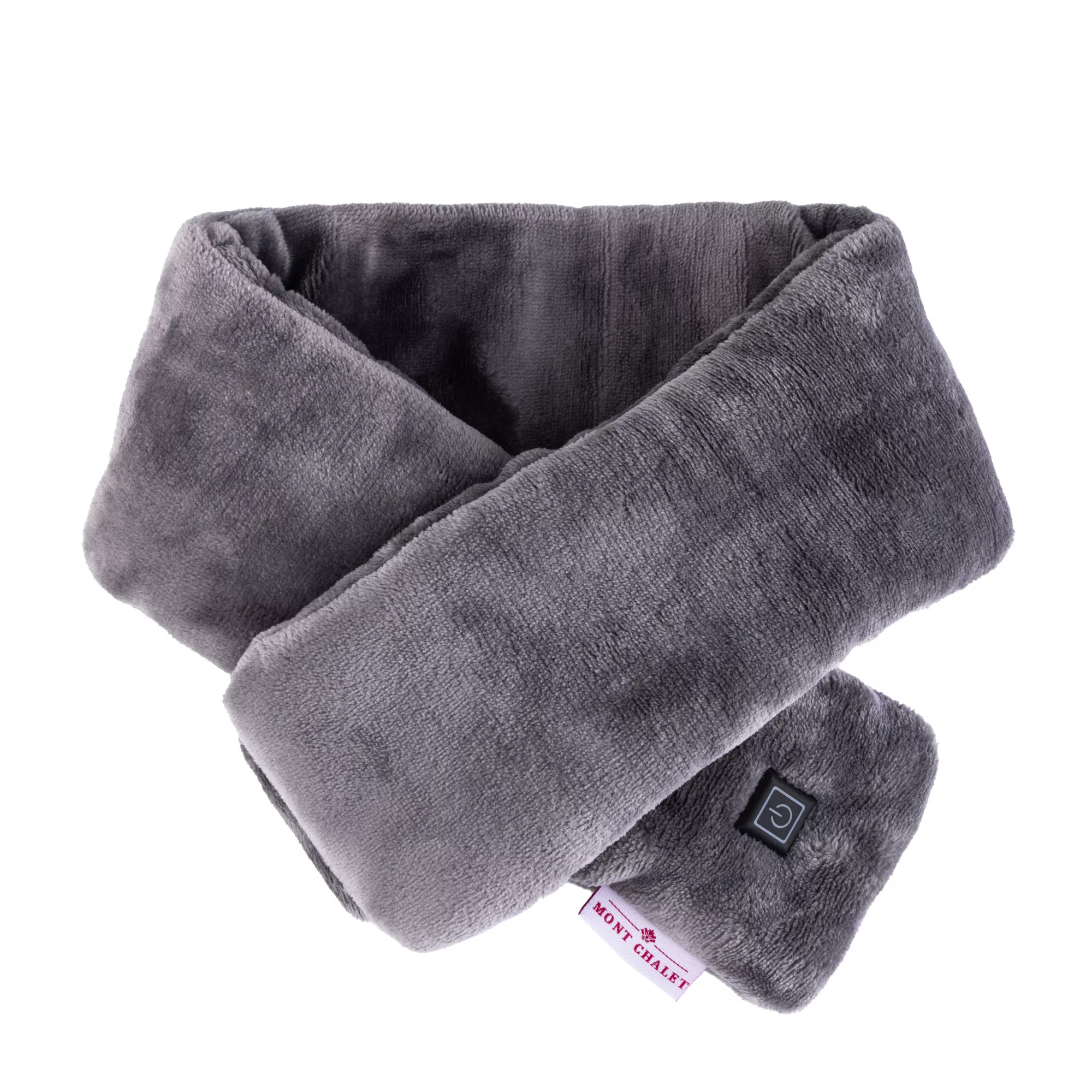 MONT CHALET uni Heizschal Mikrofaser Chinchilla inkl. Powerbank waschbar, ca. 10x80cm