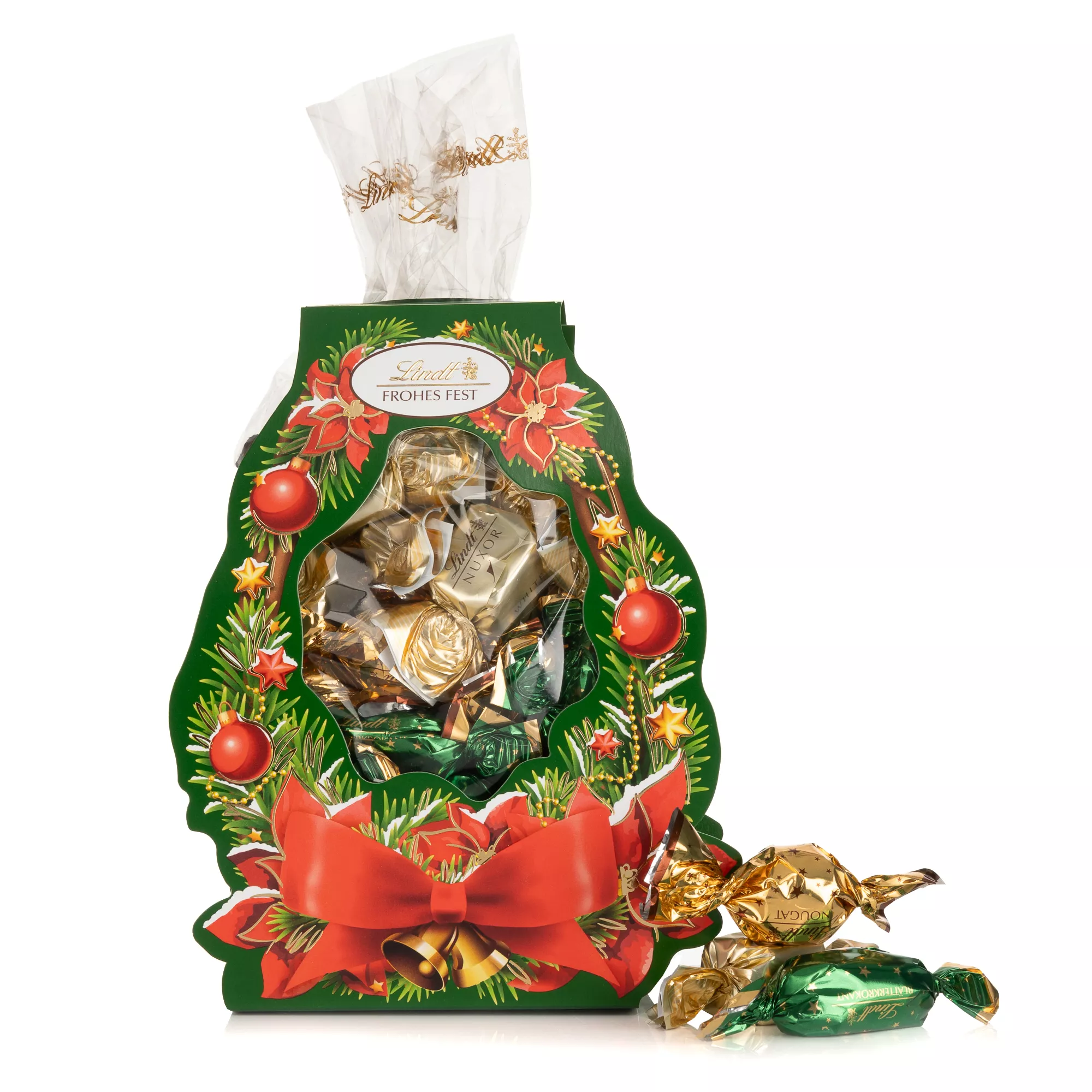 LINDT Weihnachtsgrüße Klassiker 4. Sorten exklusiv bei QVC 36 Stück, Inhalt 563g