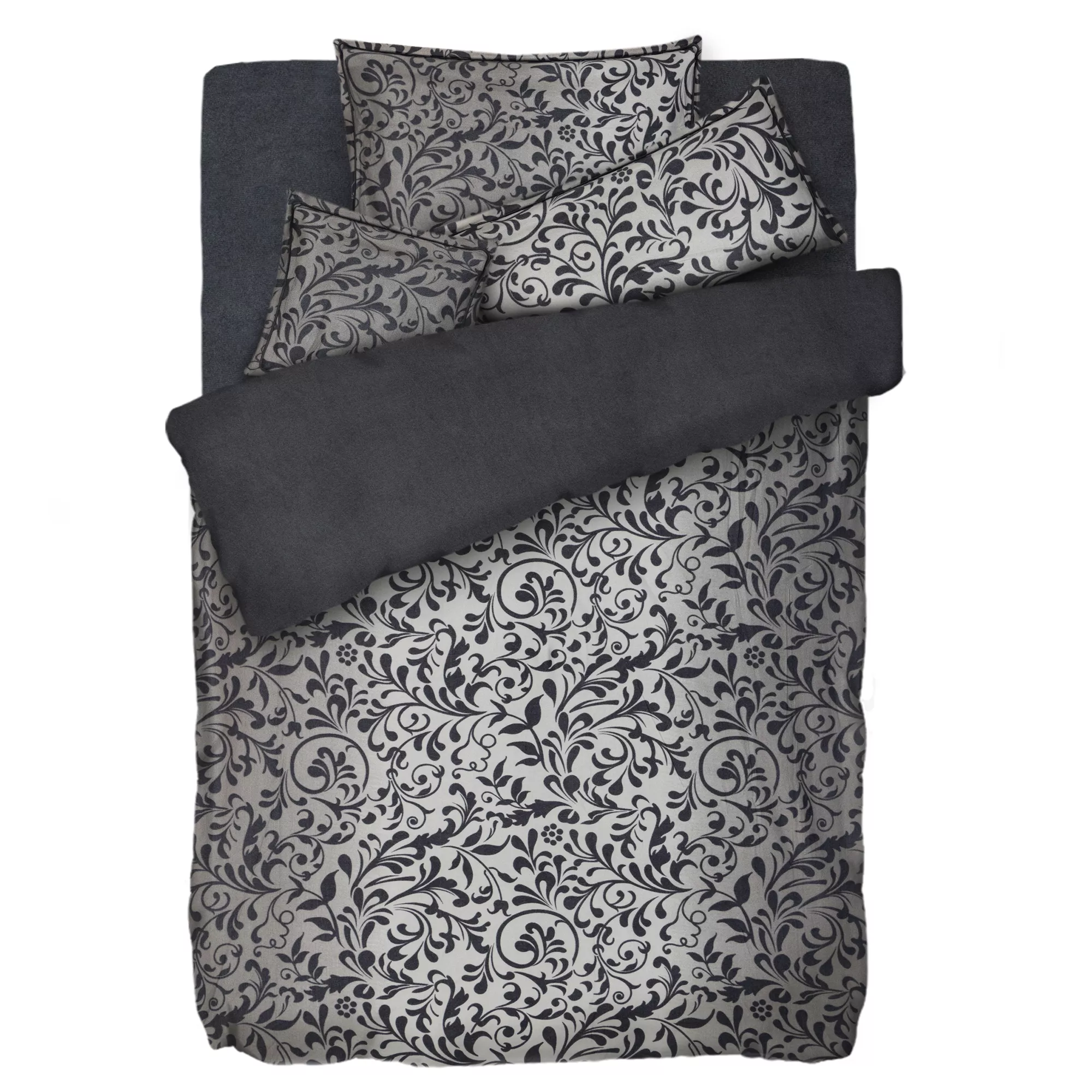 WINTERENGEL Wendebettwäsche Leo-Streifen Mikrofaser Flanell Einzelbett, 5tlg.