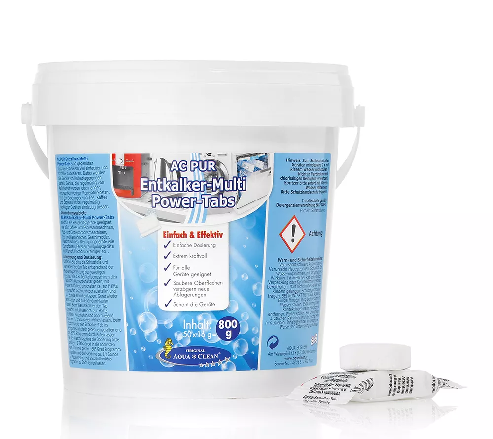 AQUA CLEAN PUR Entkalker-Multi Power-Tabs kraftvolle Wirkung 50 Stück