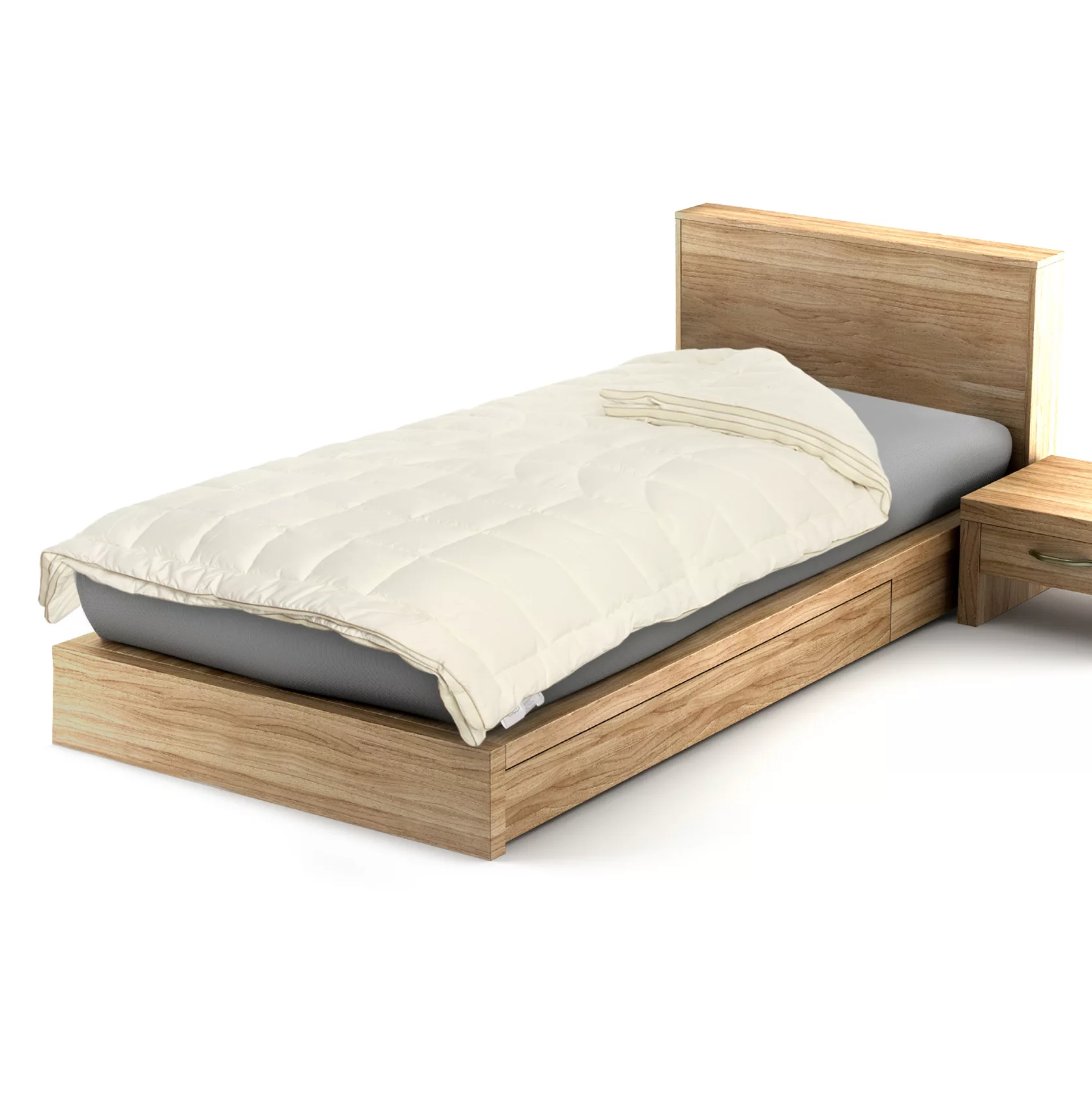 GOLDWOLKE 4-Jahreszeitendecke 3 Füllzonen warme Fußzone & Reißverschluß