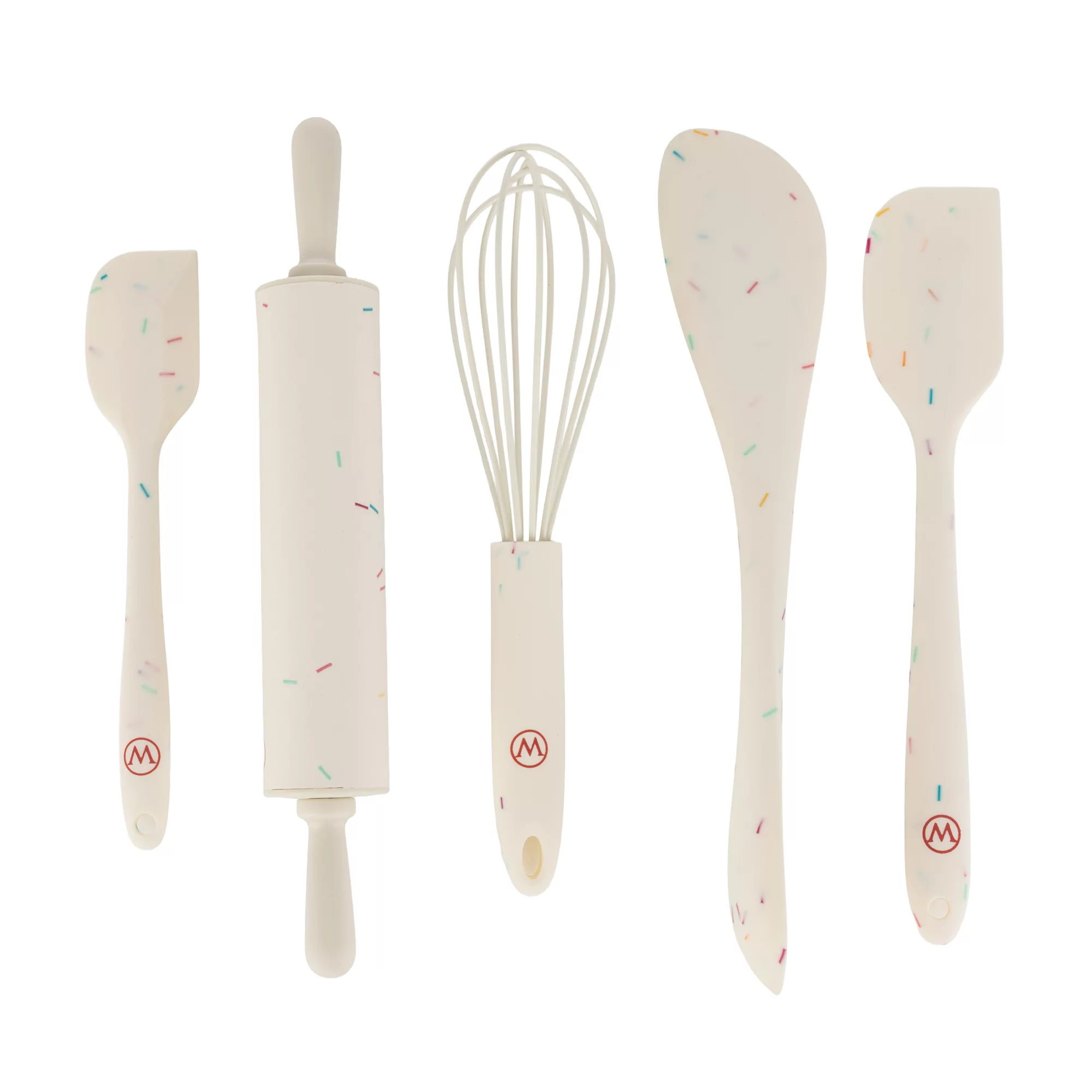 WILKINSON 1888 LTD 5tlg. Back-Set: 3 versch. Spatel, Schneebesen und Teigrolle aus Silikon