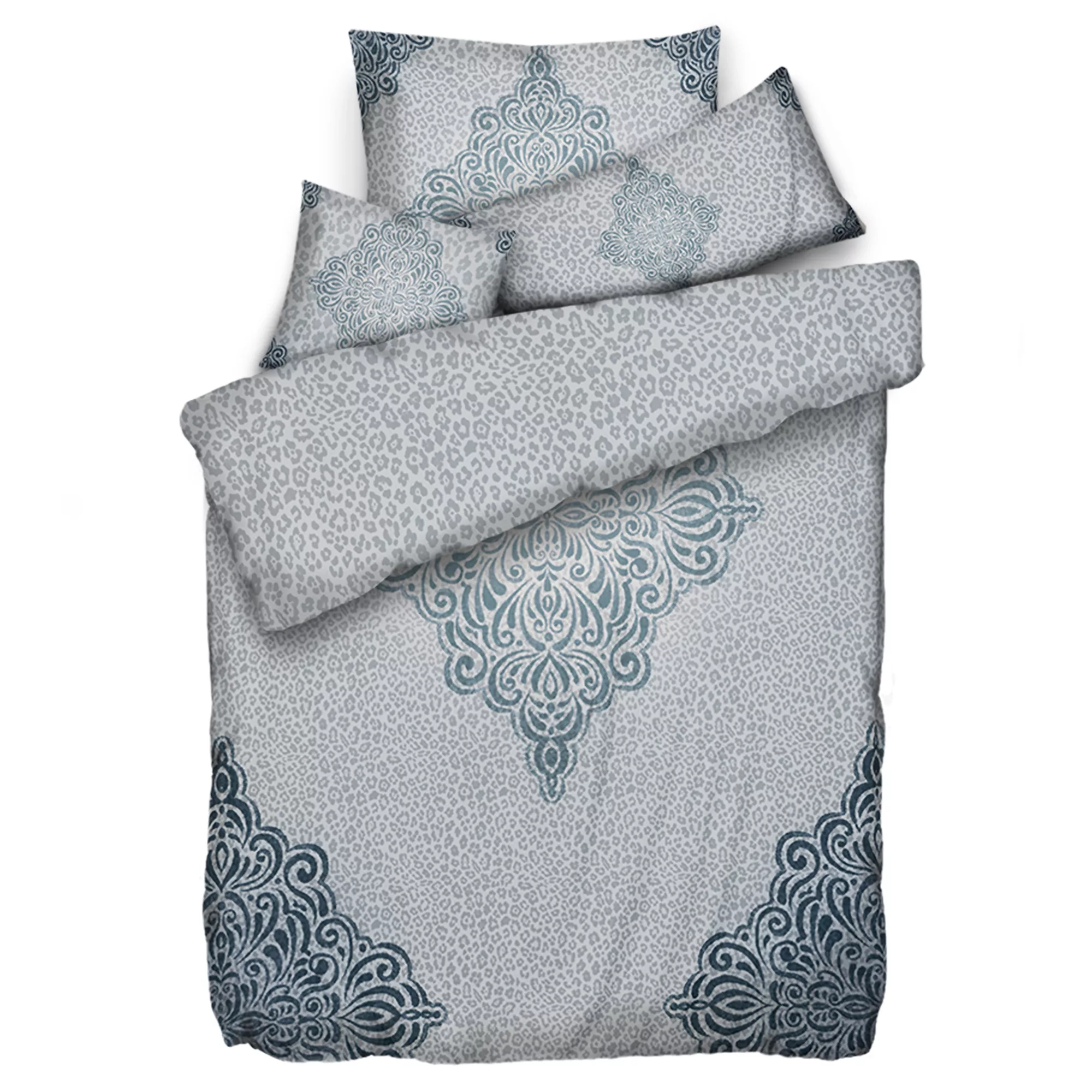 JERYMOOD extra soft Wendebettwäsche Leo mit Ornamenten Mikrofaser Jersey Einzelbett, 4tlg.