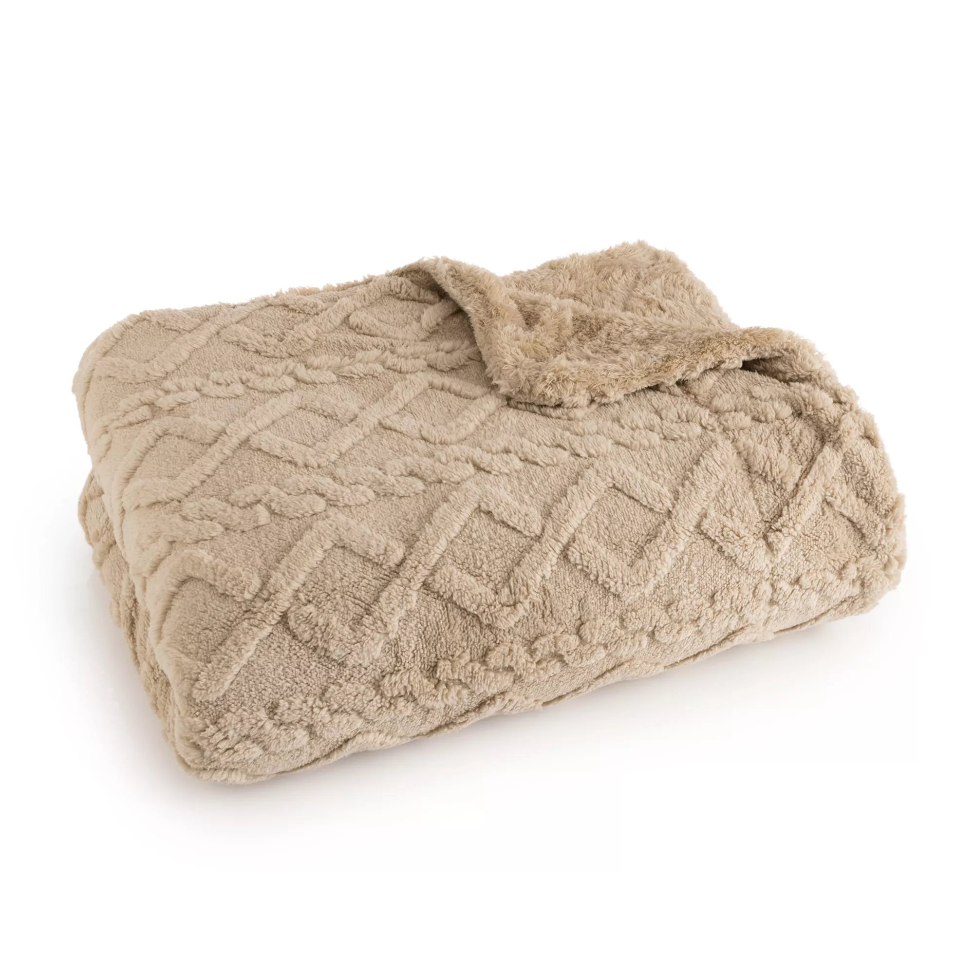  BADIZIO Classic Wendeplaid Jacquard-Design Mikrofaser Plüsch waschbar, 150x200cm