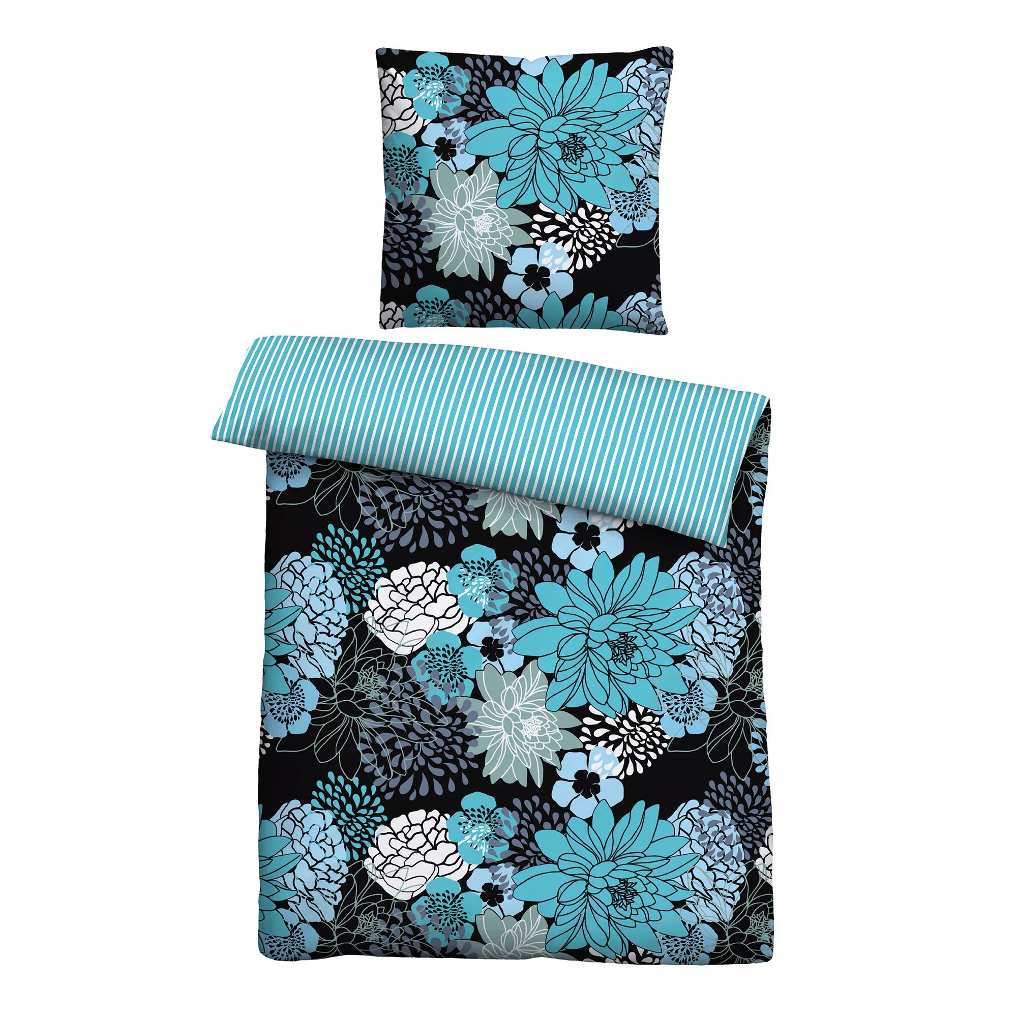 Castell® Bettwäsche Blumen Baumwoll Renforcé Einzelbett, 2tlg.