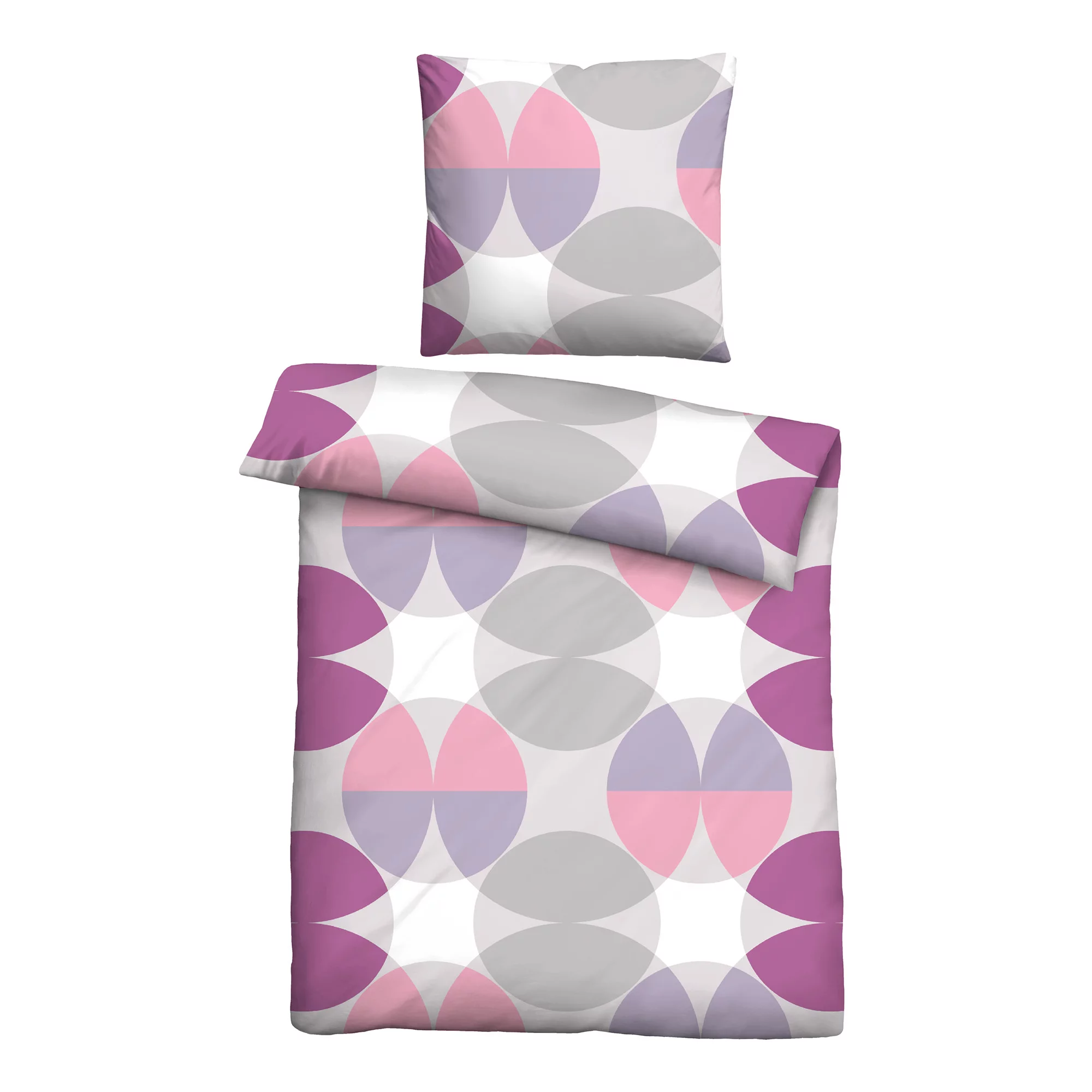 Castell® Bettwäsche Kreisemix Baumwoll Renforcé Einzelbett, 2tlg.