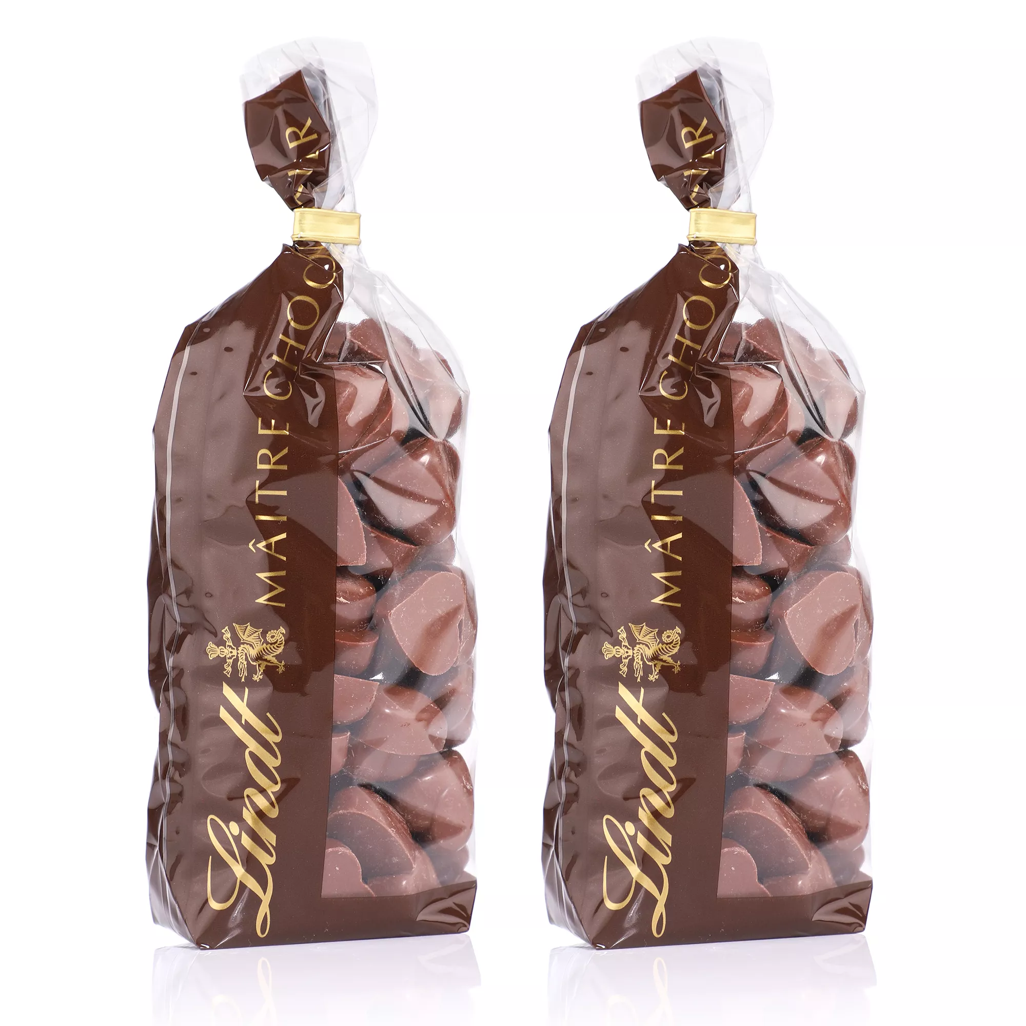 LINDT Nougat Waffelherzen 2 Beutel à 375g Inhalt 750g
