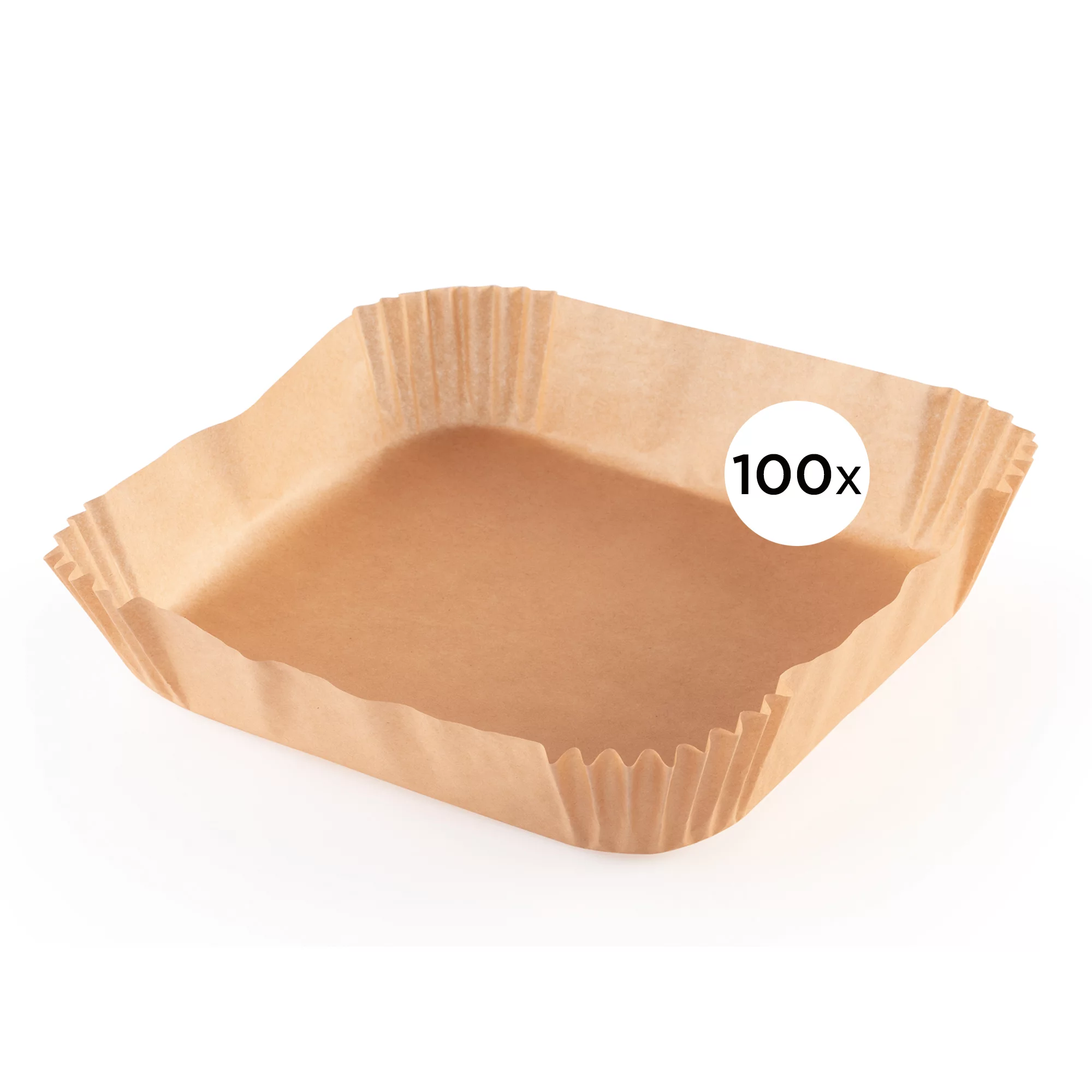 RACH'S KOCHWERK Backpapier Schalen für Heißluftfritteuse 16x16cm 100er-Set