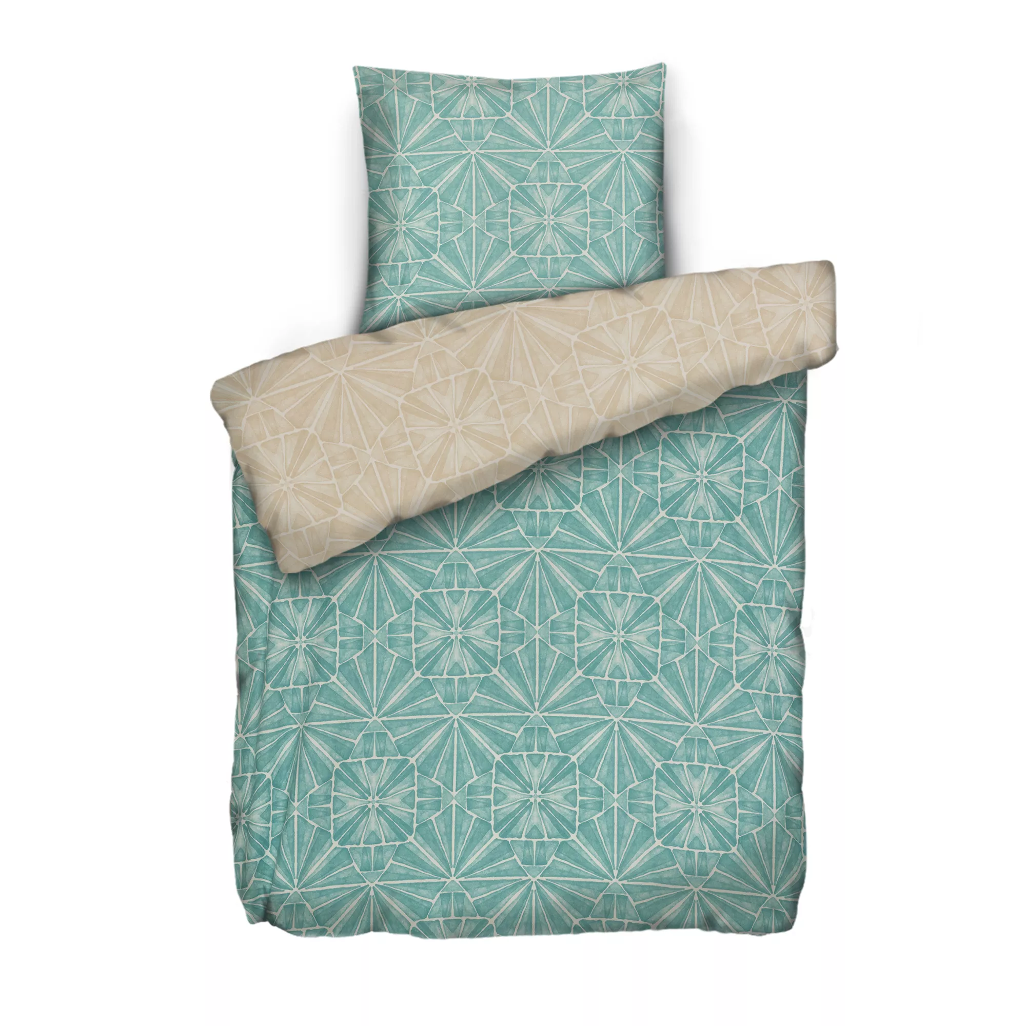 JERYMOOD extra soft Wendebettwäsche abstraktes Muster Mikrofaser Jersey Einzelbett, 2tlg.